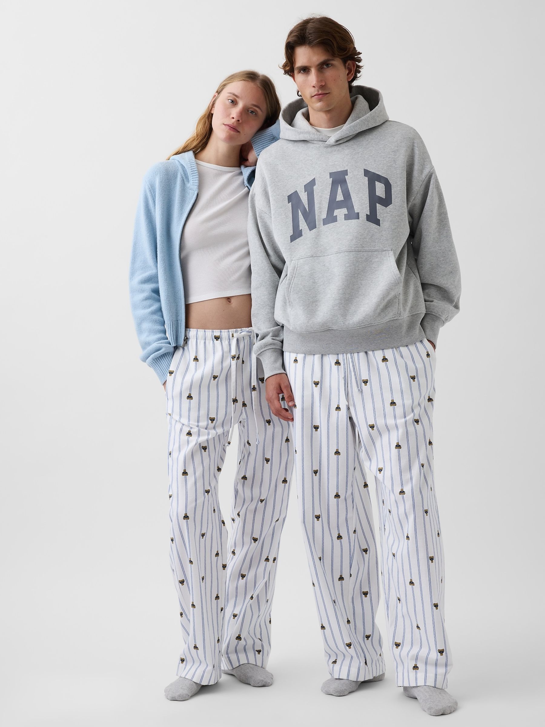 Brannan Bear Stripe Softest Flannel Pyjama Bottoms - Image 1 of 5