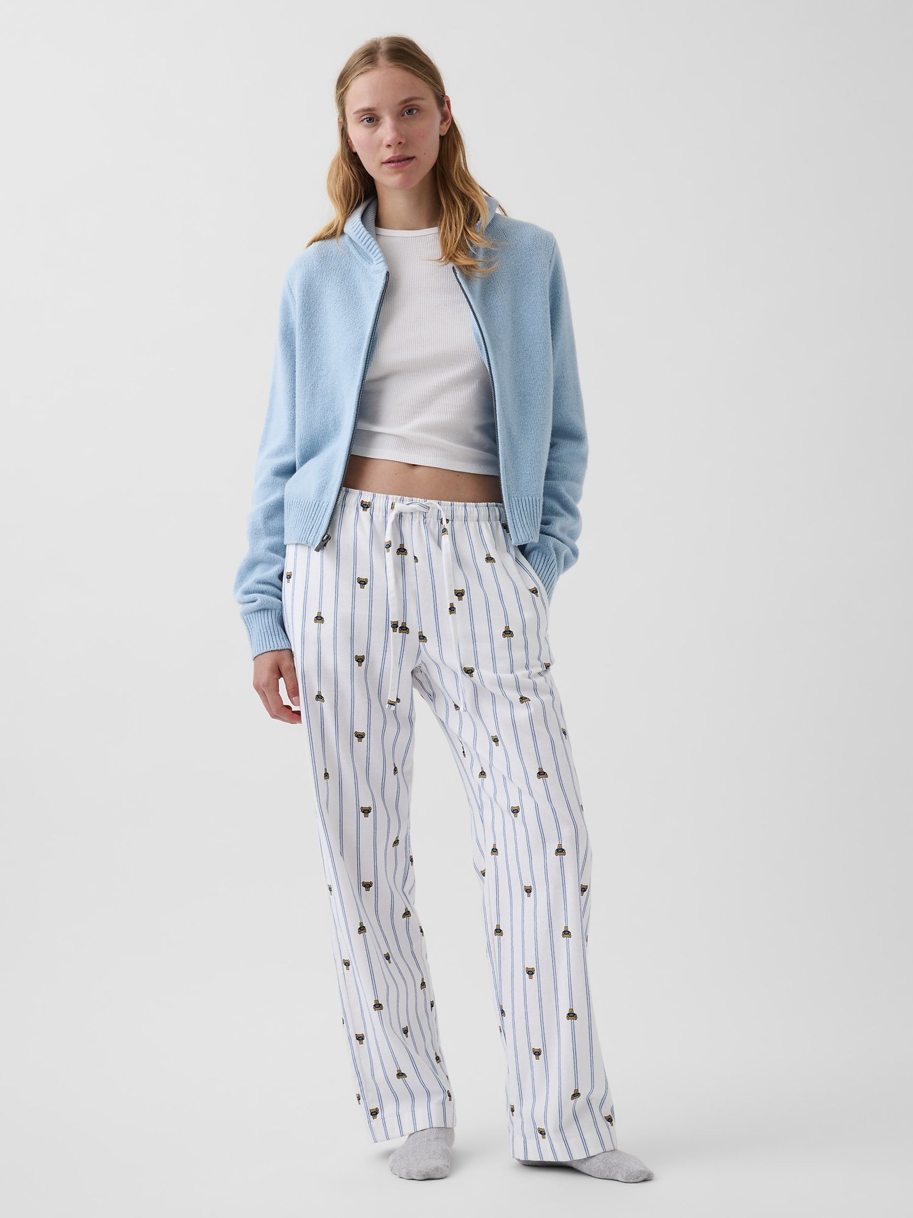Brannan Bear Stripe Softest Flannel Pyjama Bottoms - Image 2 of 5