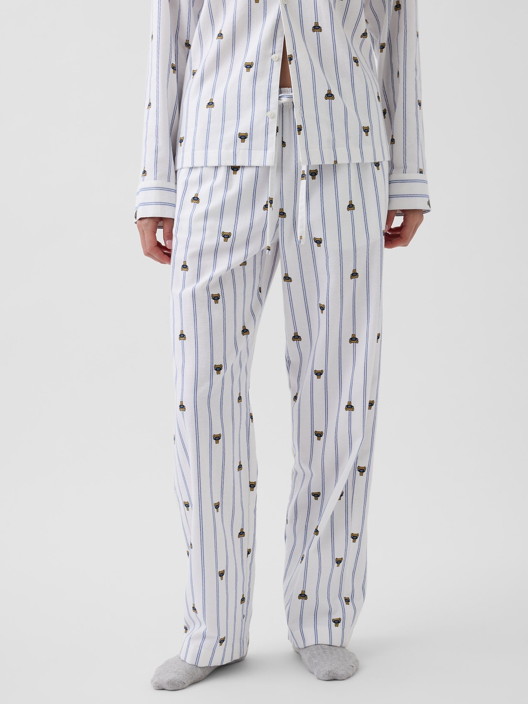 Brannan Bear Stripe Softest Flannel Pyjama Bottoms - Image 4 of 5