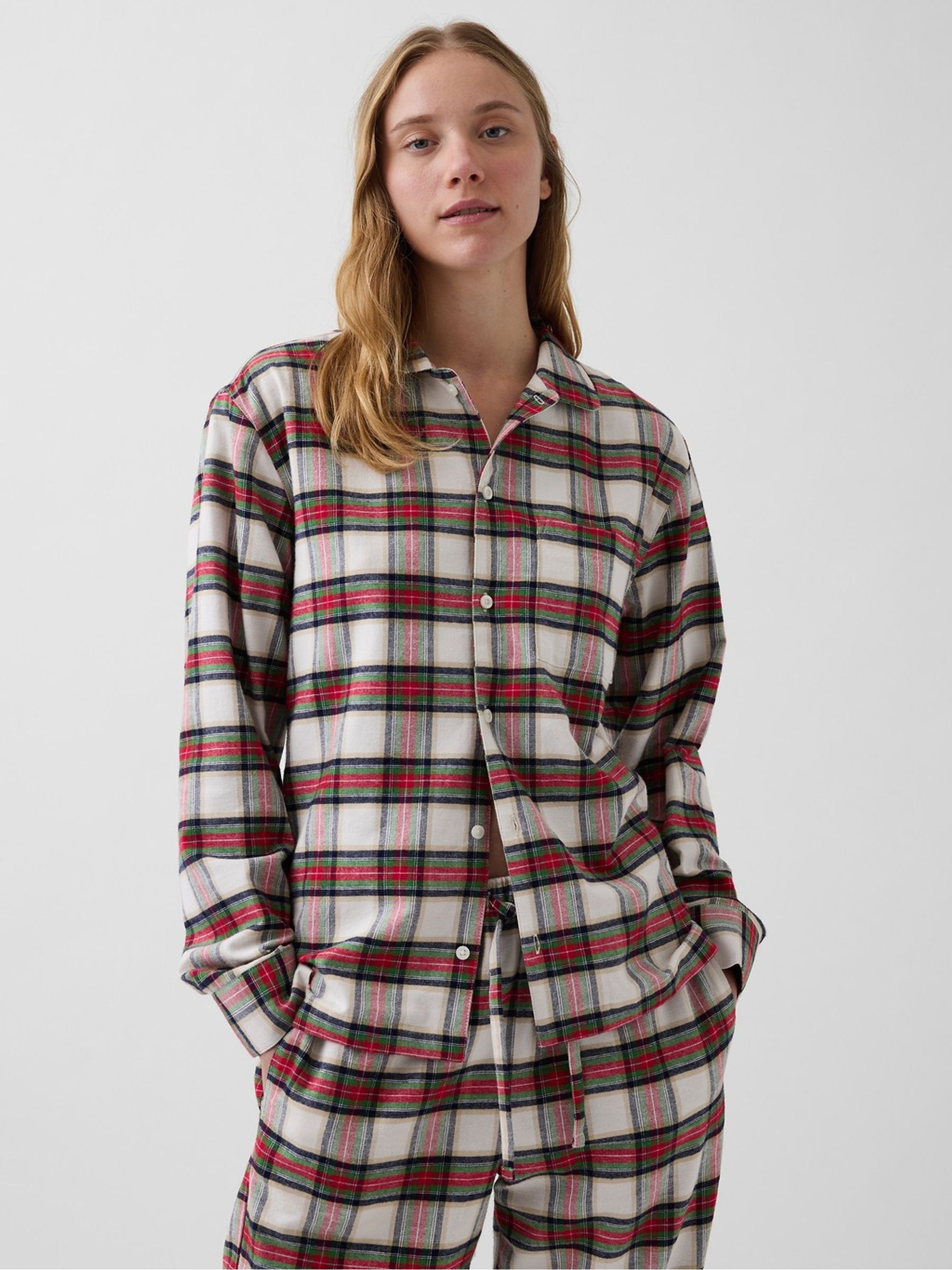 Red Tartan Softest Flannel Pyjamas Top - Image 3 of 6