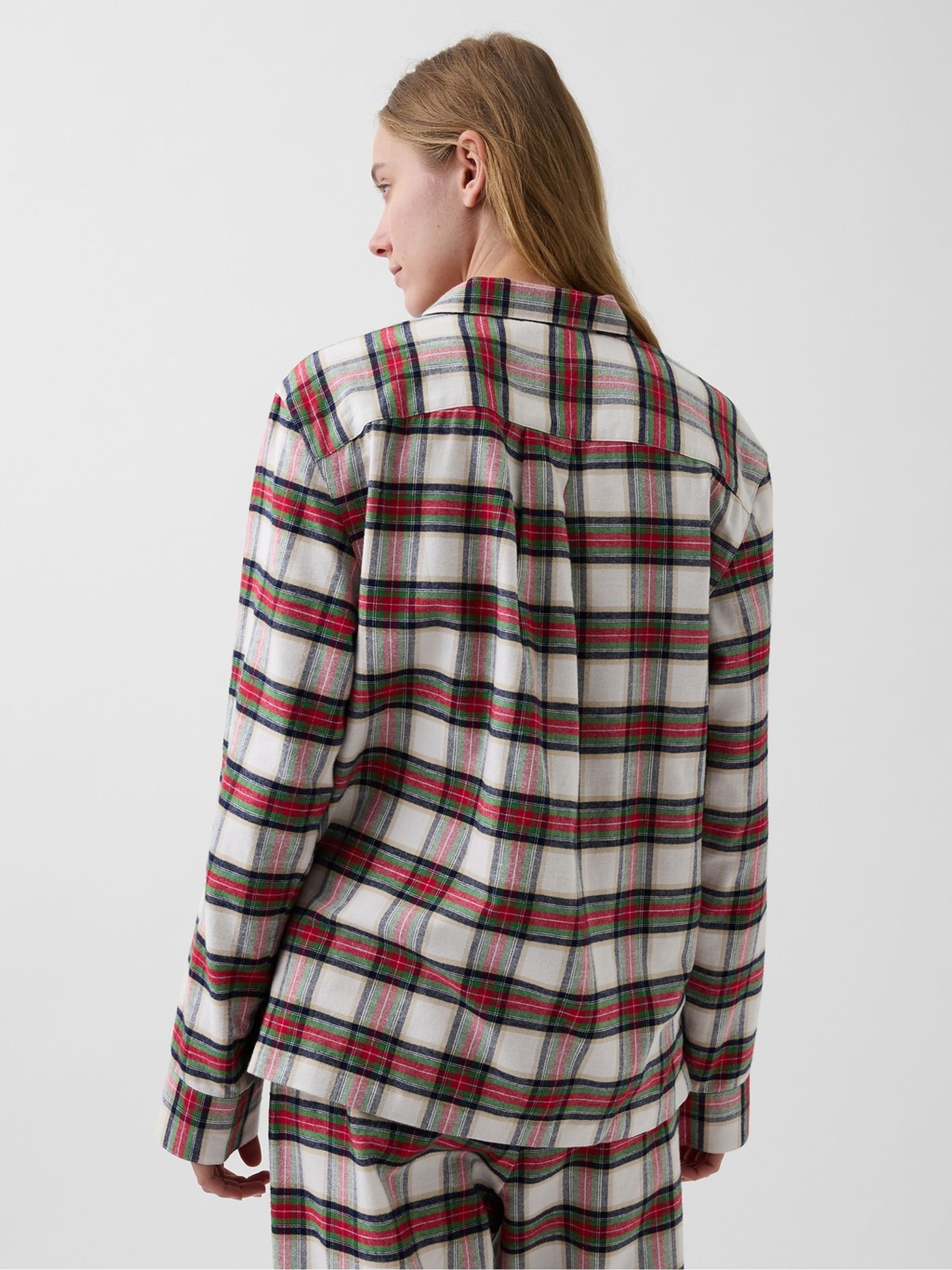 Red Tartan Softest Flannel Pyjamas Top - Image 4 of 6