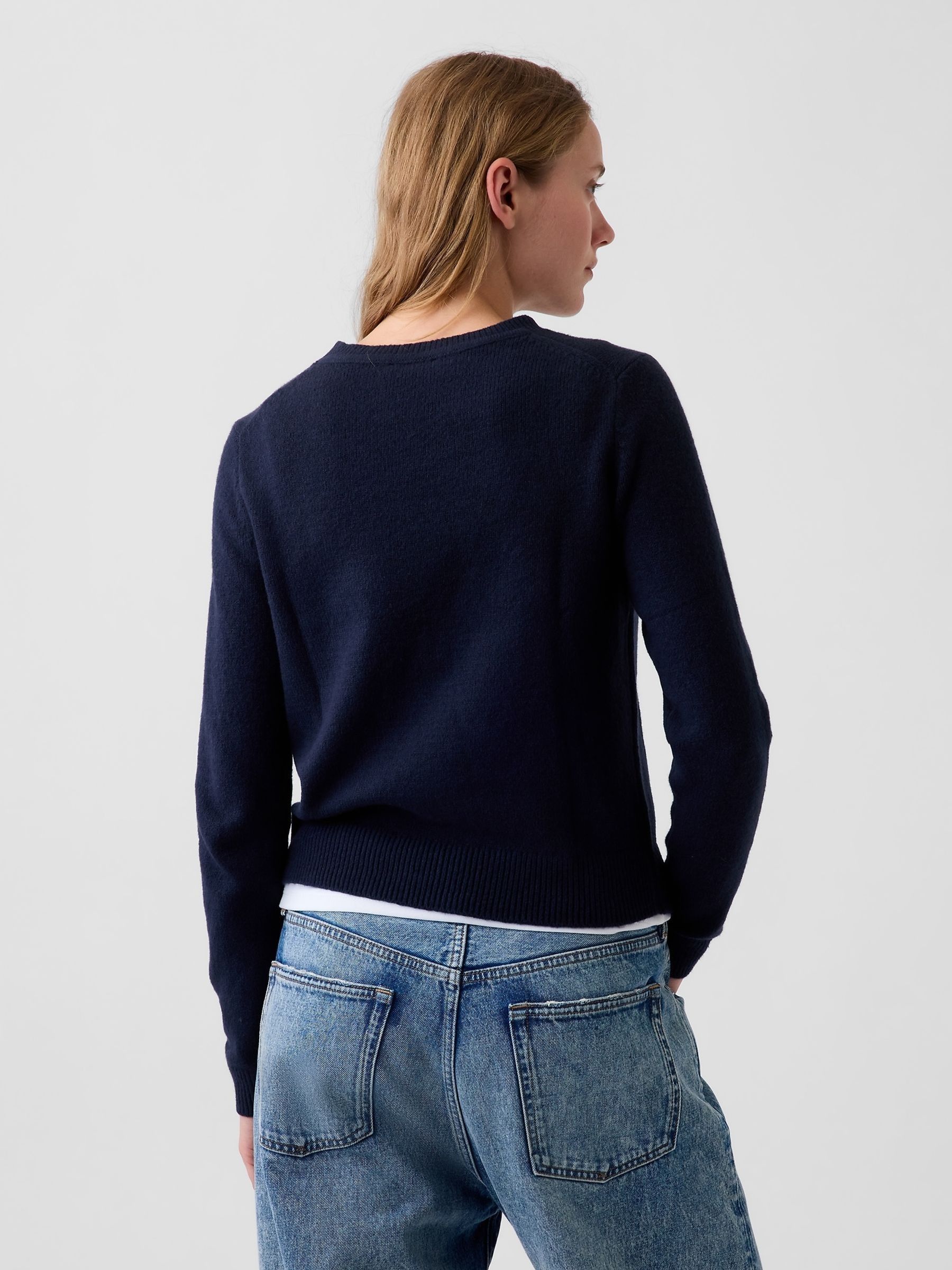 Navy CashSoft Crew Jumper - Image 2 of 4