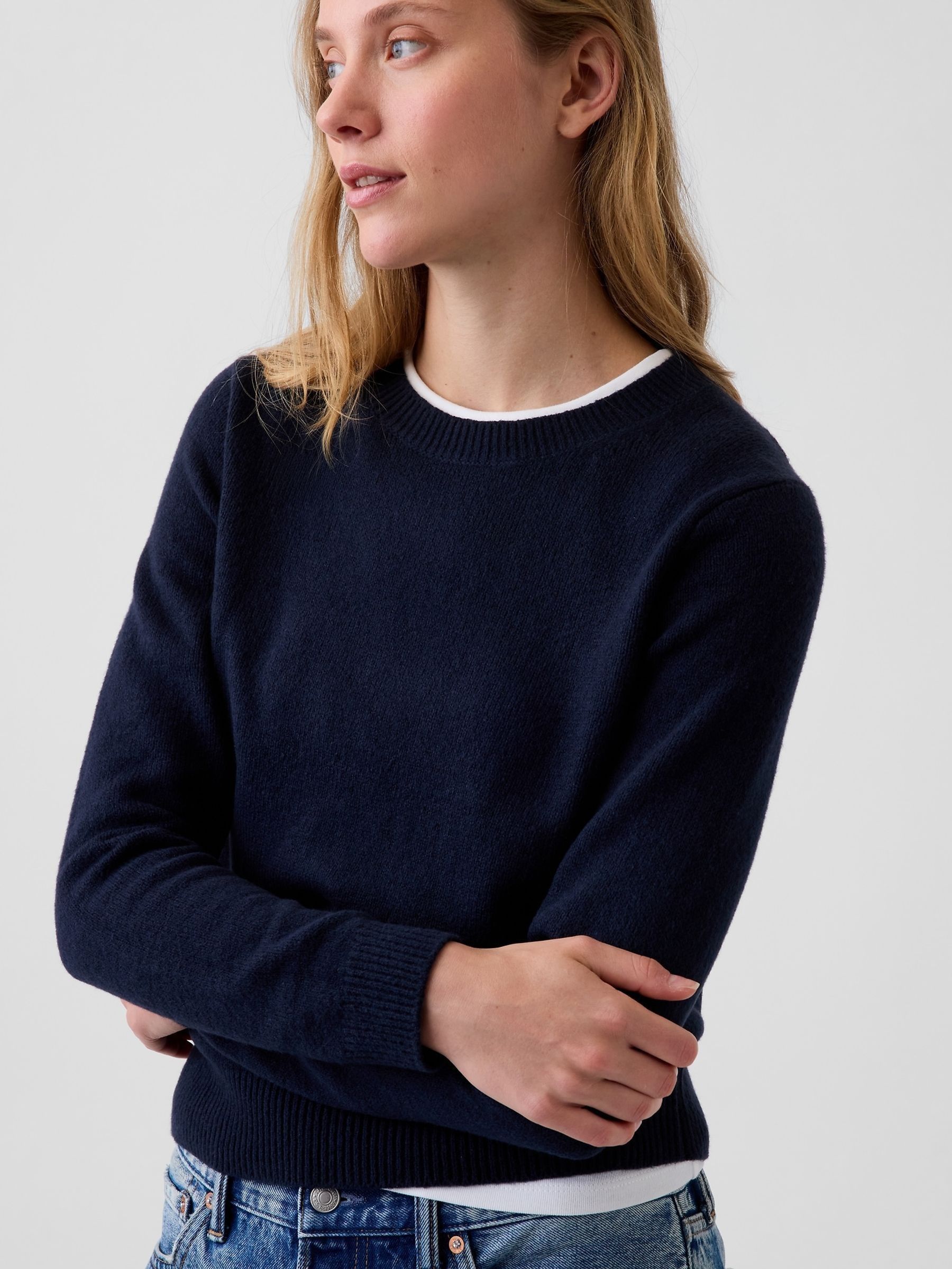 Navy CashSoft Crew Jumper - Image 4 of 4