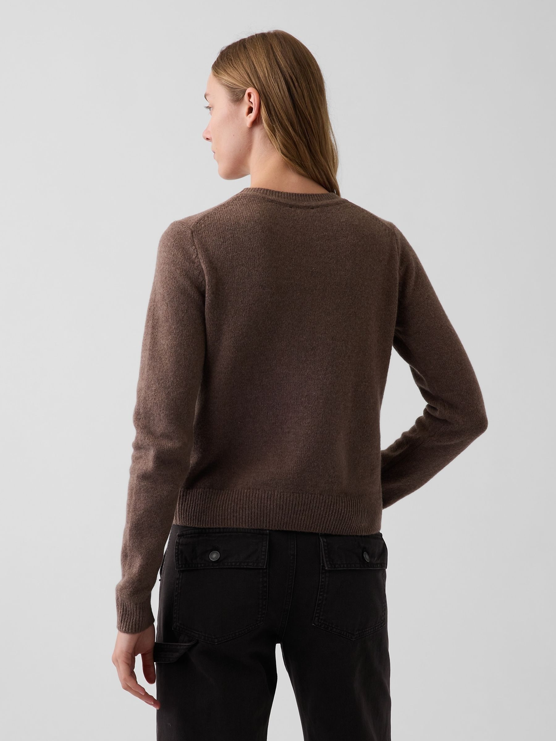 Brown CashSoft Crew Jumper - Image 2 of 4
