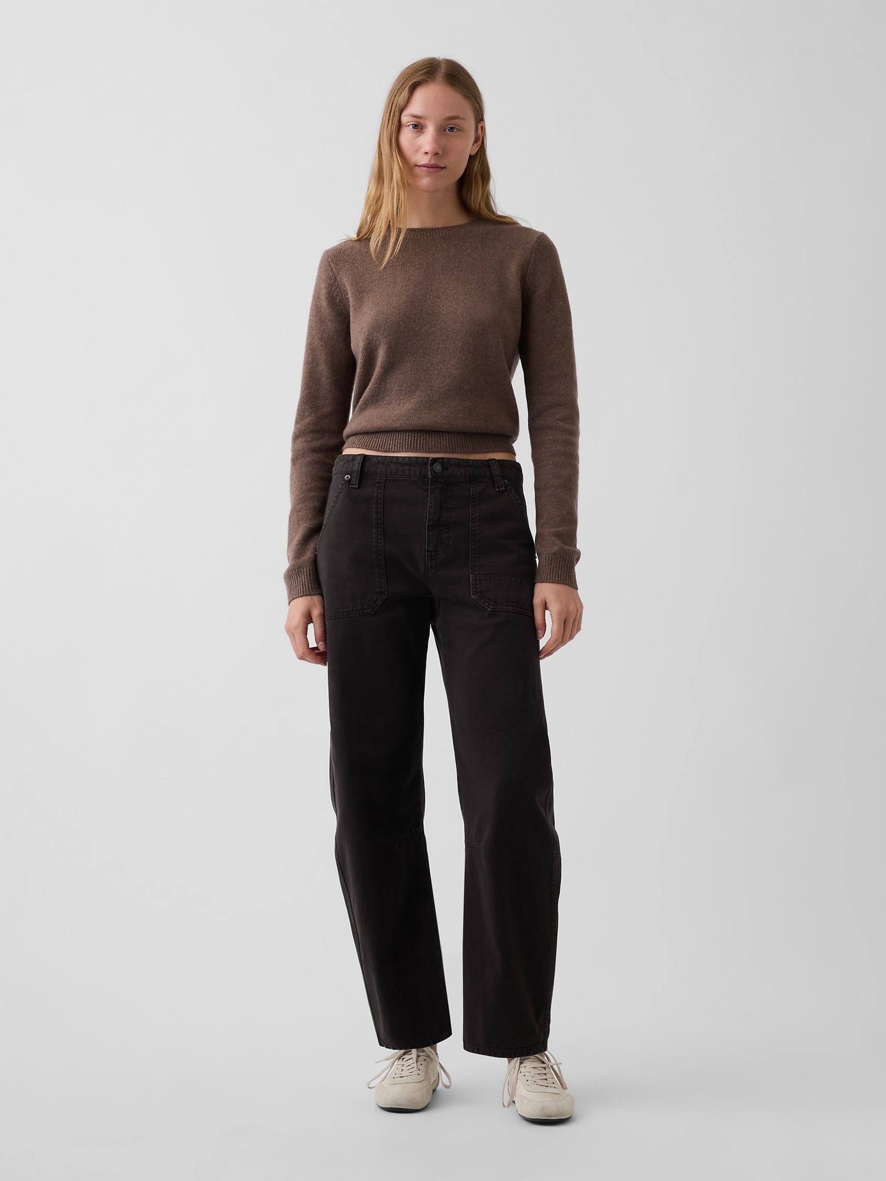Brown CashSoft Crew Jumper - Image 3 of 4