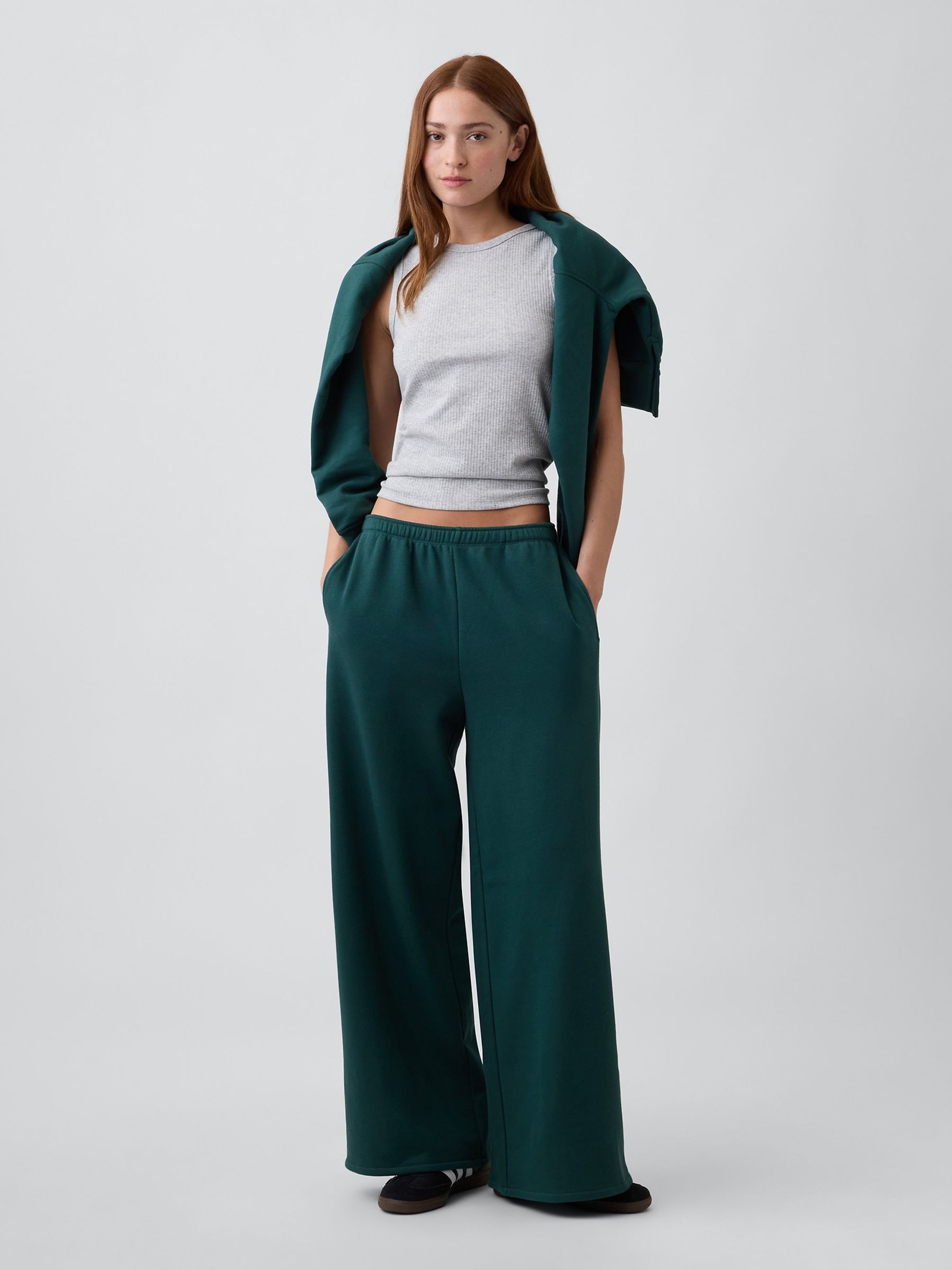 Green VintageSoft Baggy Wide-Leg Joggers - Image 5 of 6