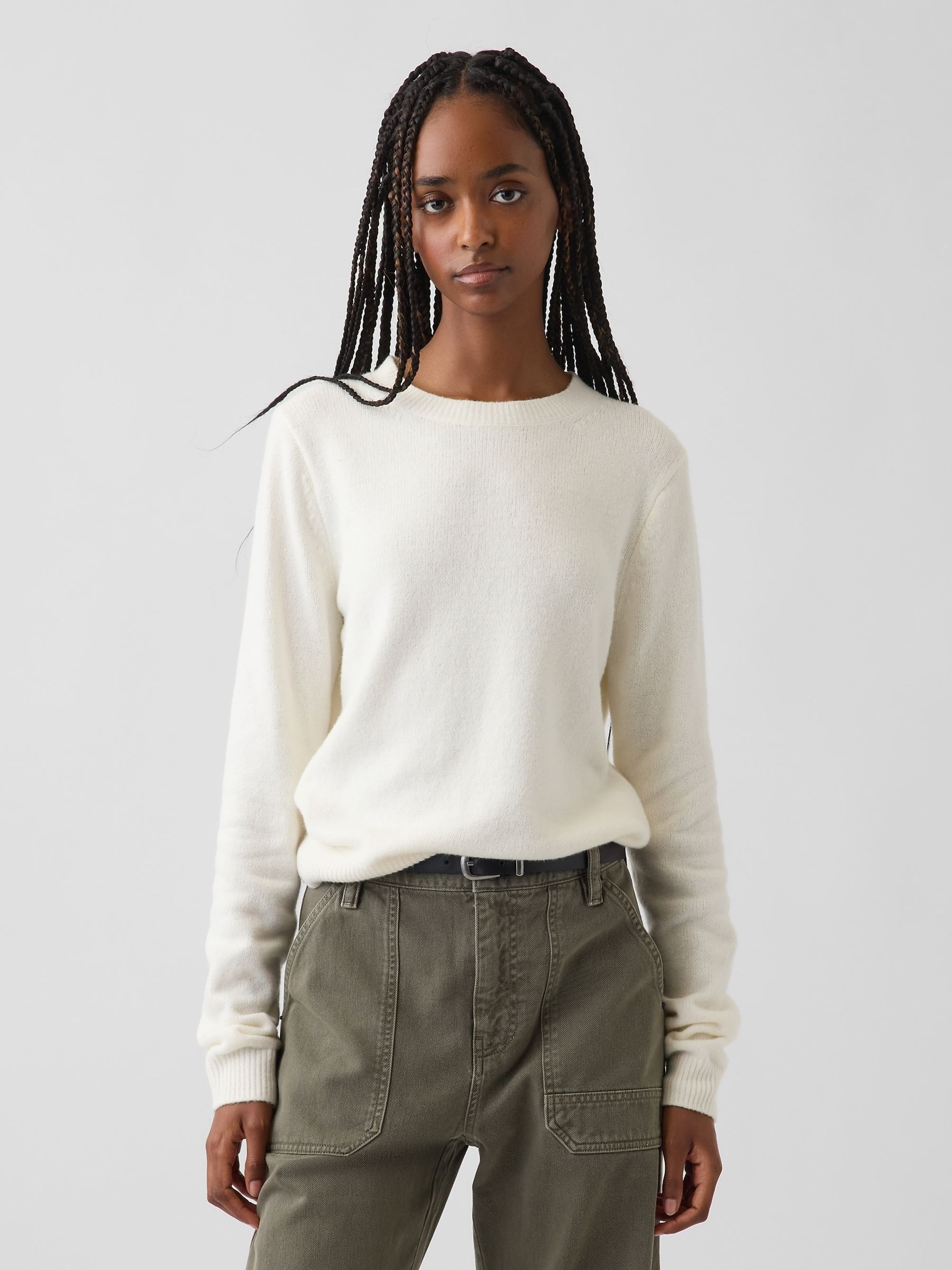 Cream CashSoft Crew Jumper - Image 1 of 4