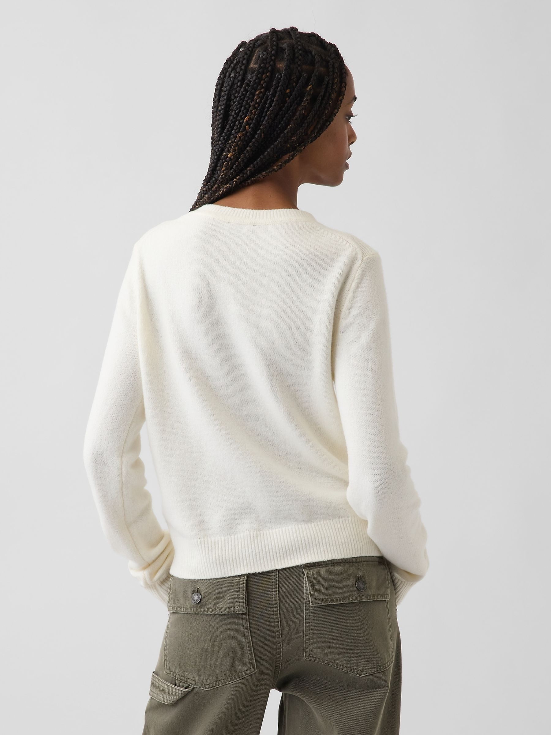 Cream CashSoft Crew Jumper - Image 2 of 4