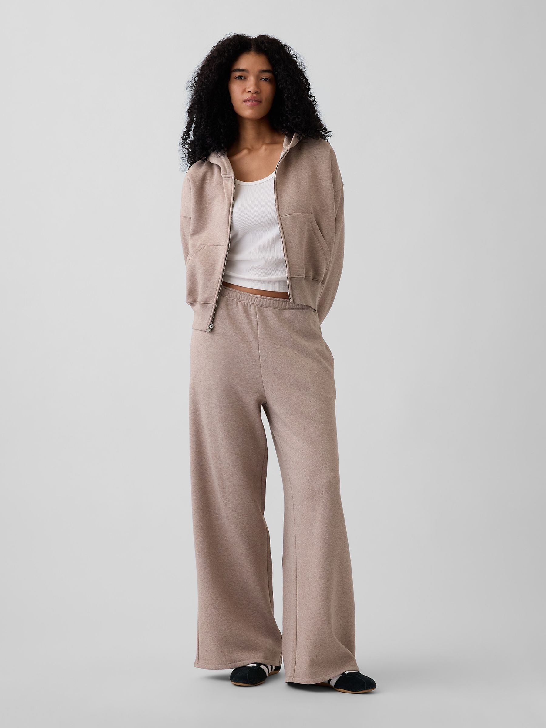 Brown Vintage Soft Baggy Wide-Leg Joggers - Image 4 of 5