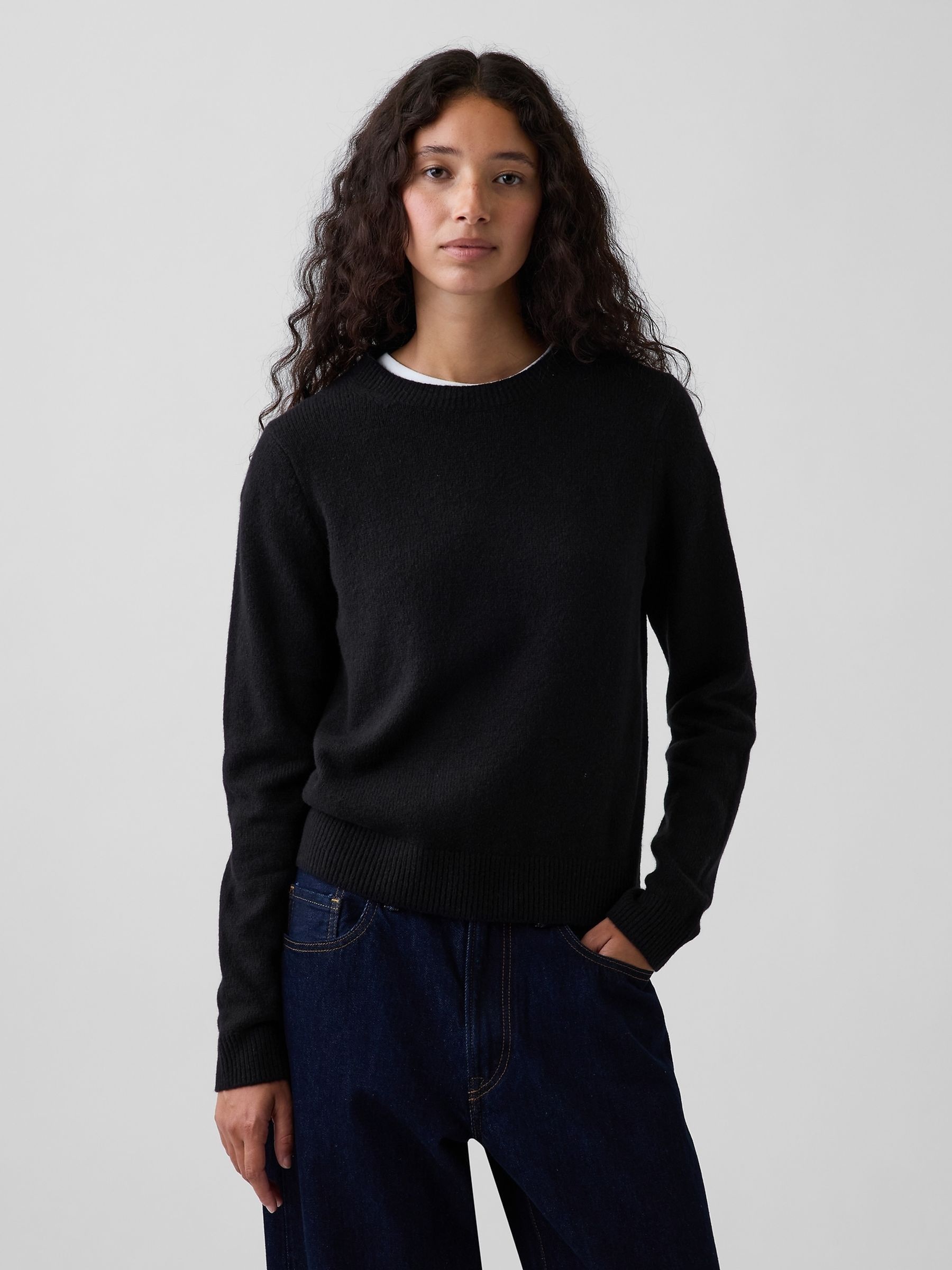 Black CashSoft Crew Jumper - Image 1 of 4