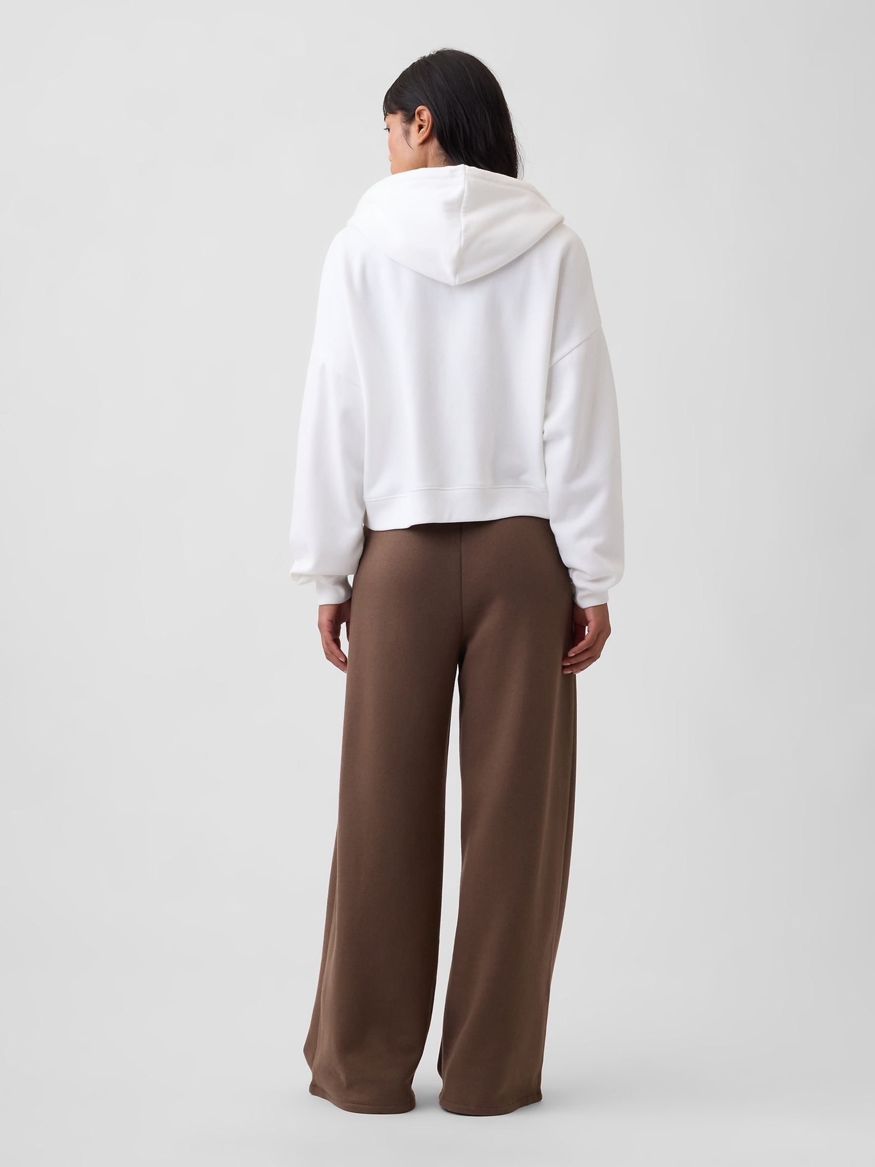 Dark Brown Vintage Soft Baggy Wide-Leg Joggers - Image 2 of 4
