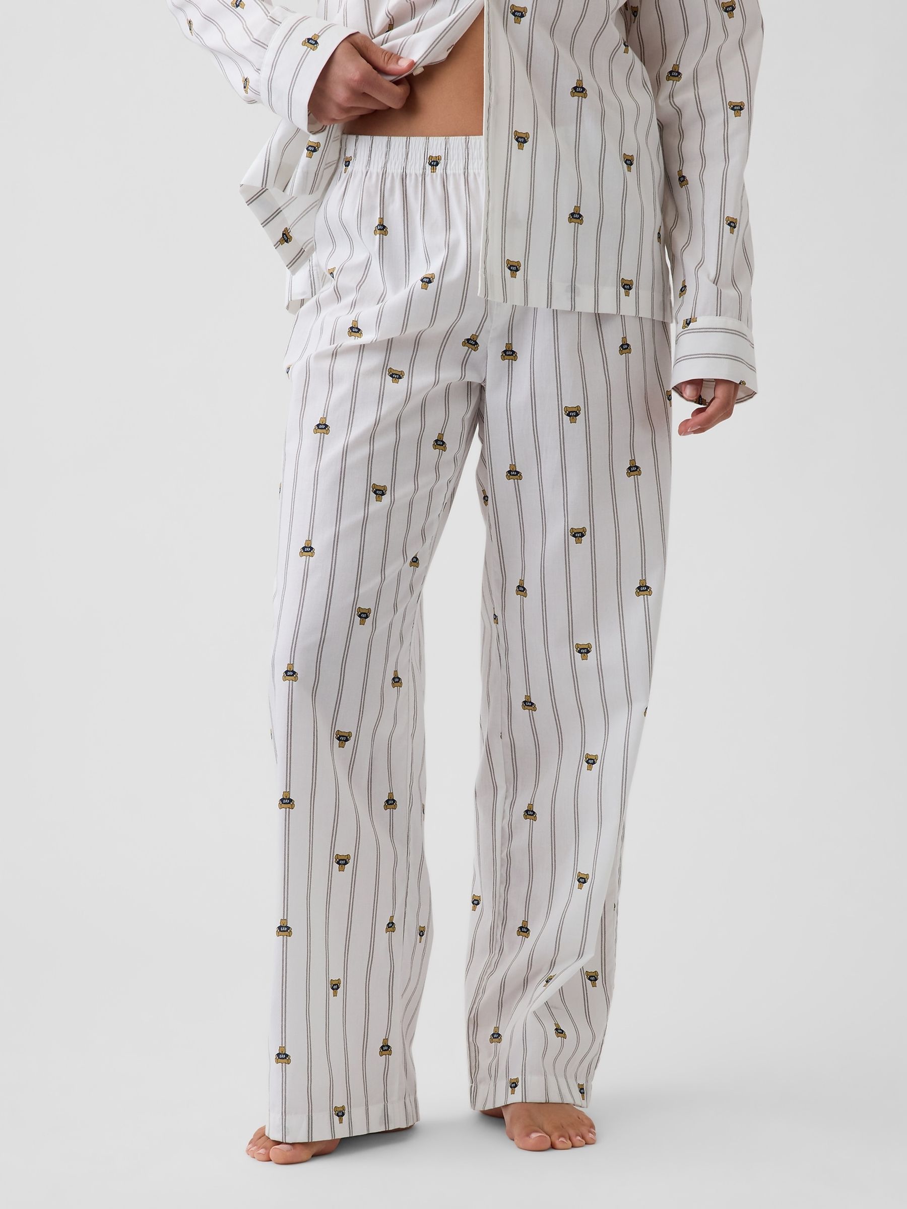 Stripe Brannan Bear Poplin Pyjamas Bottoms - Image 1 of 5