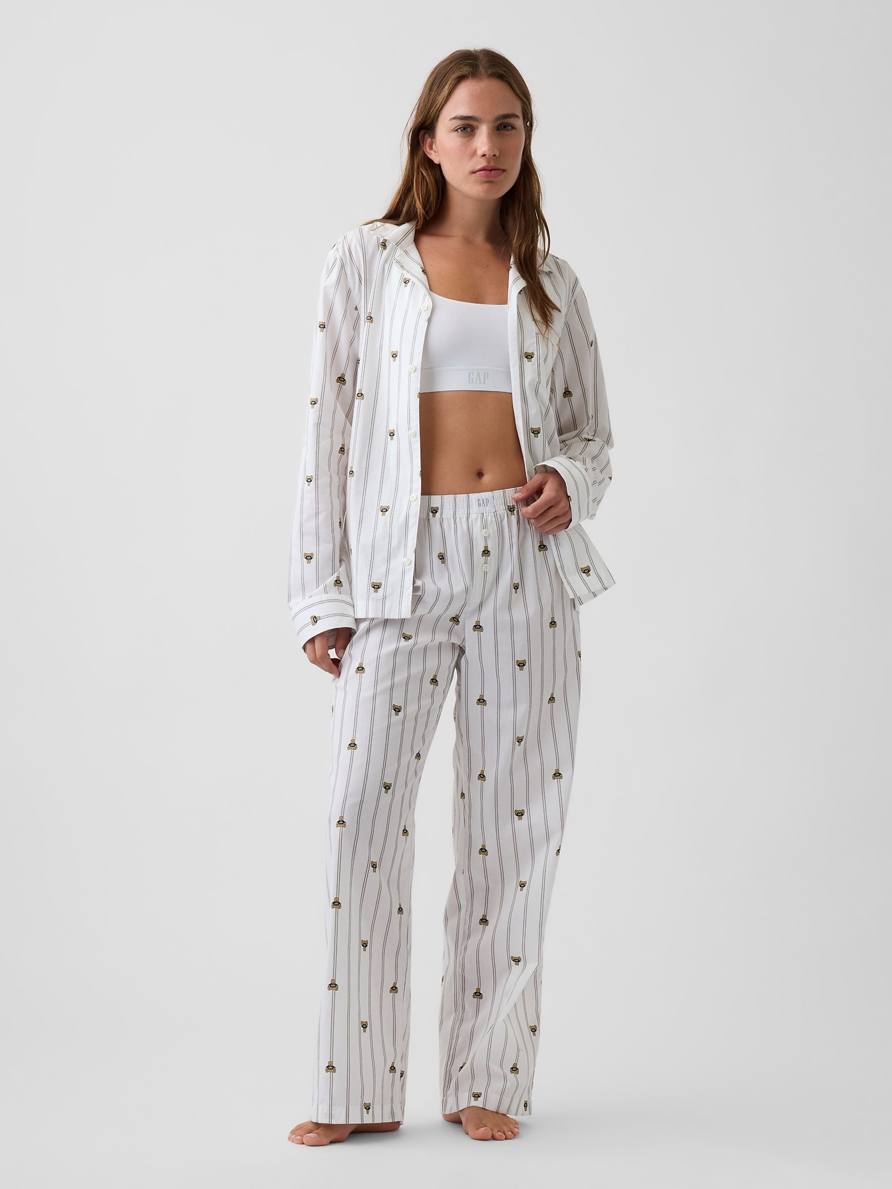 Stripe Brannan Bear Poplin Pyjamas Bottoms - Image 4 of 5