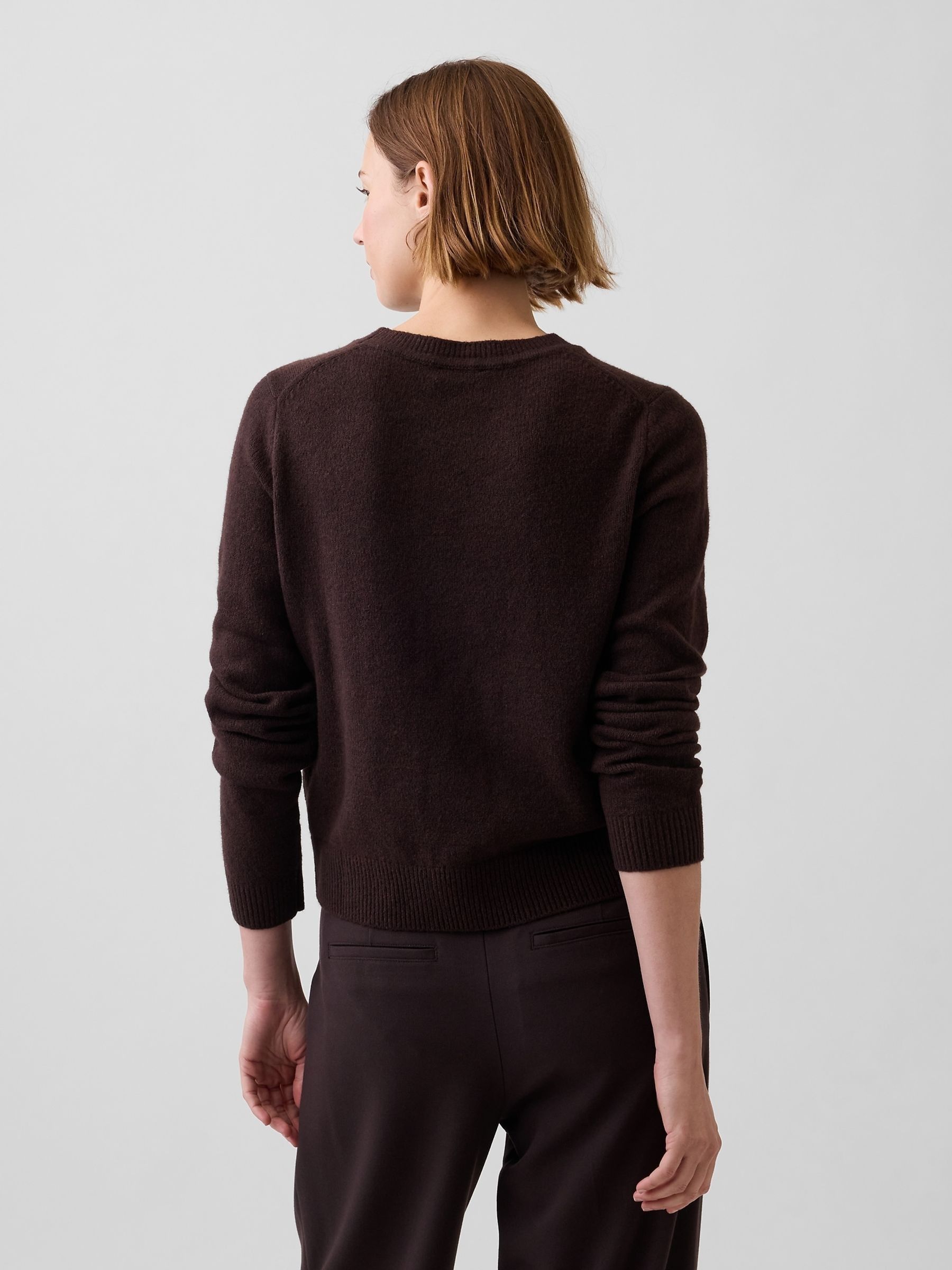 Dark Brown CashSoft Crew Jumper - Image 2 of 4