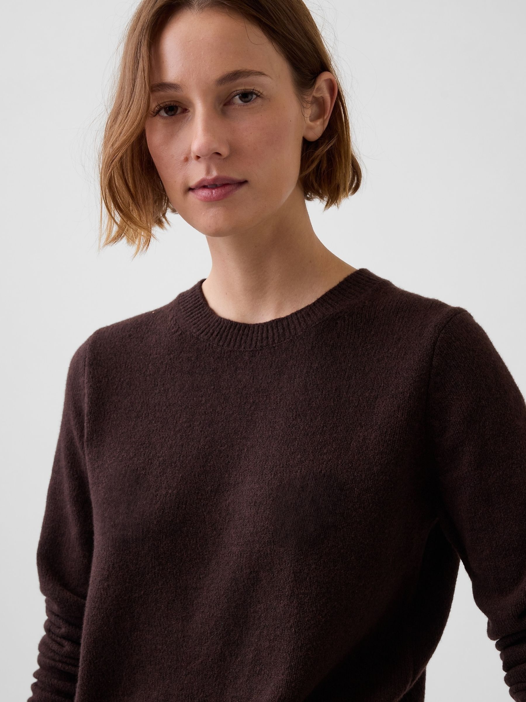 Dark Brown CashSoft Crew Jumper - Image 4 of 4 Dark Brown CashSoft Crew Jumper - Image 4 of 4