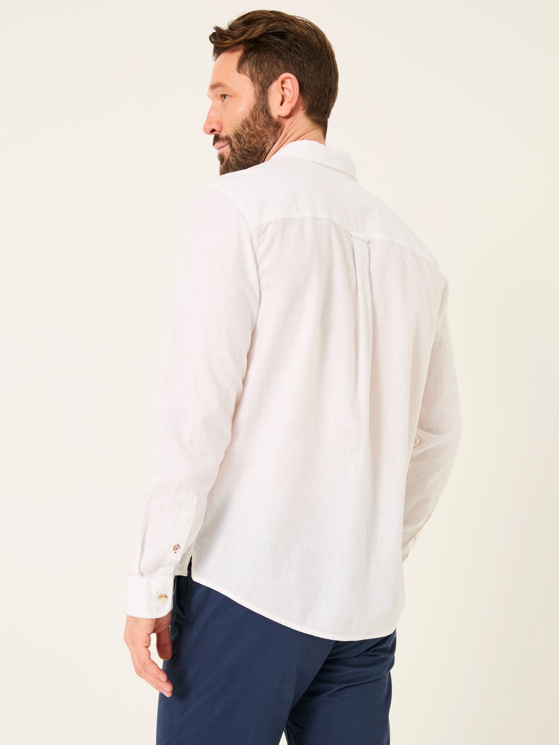 Bugle White Linen Cotton Shirt - Image 2 of 5
