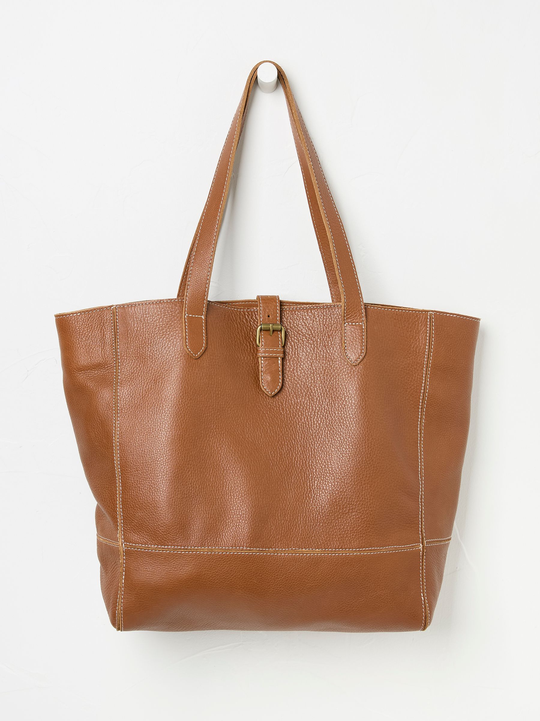 Olivia Tan Brown Leather Tote Bag - Image 1 of 2