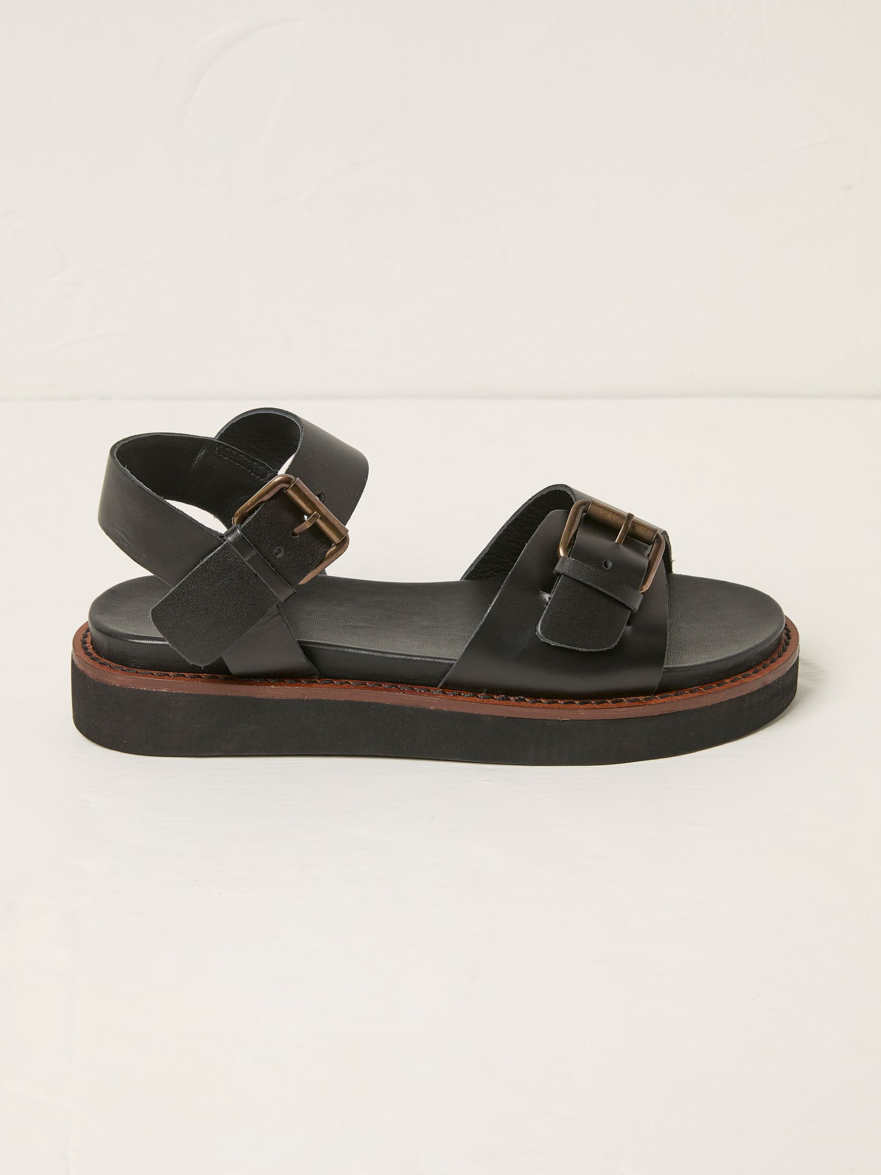 Ambie Black Buckle Sandal - Image 1 of 3