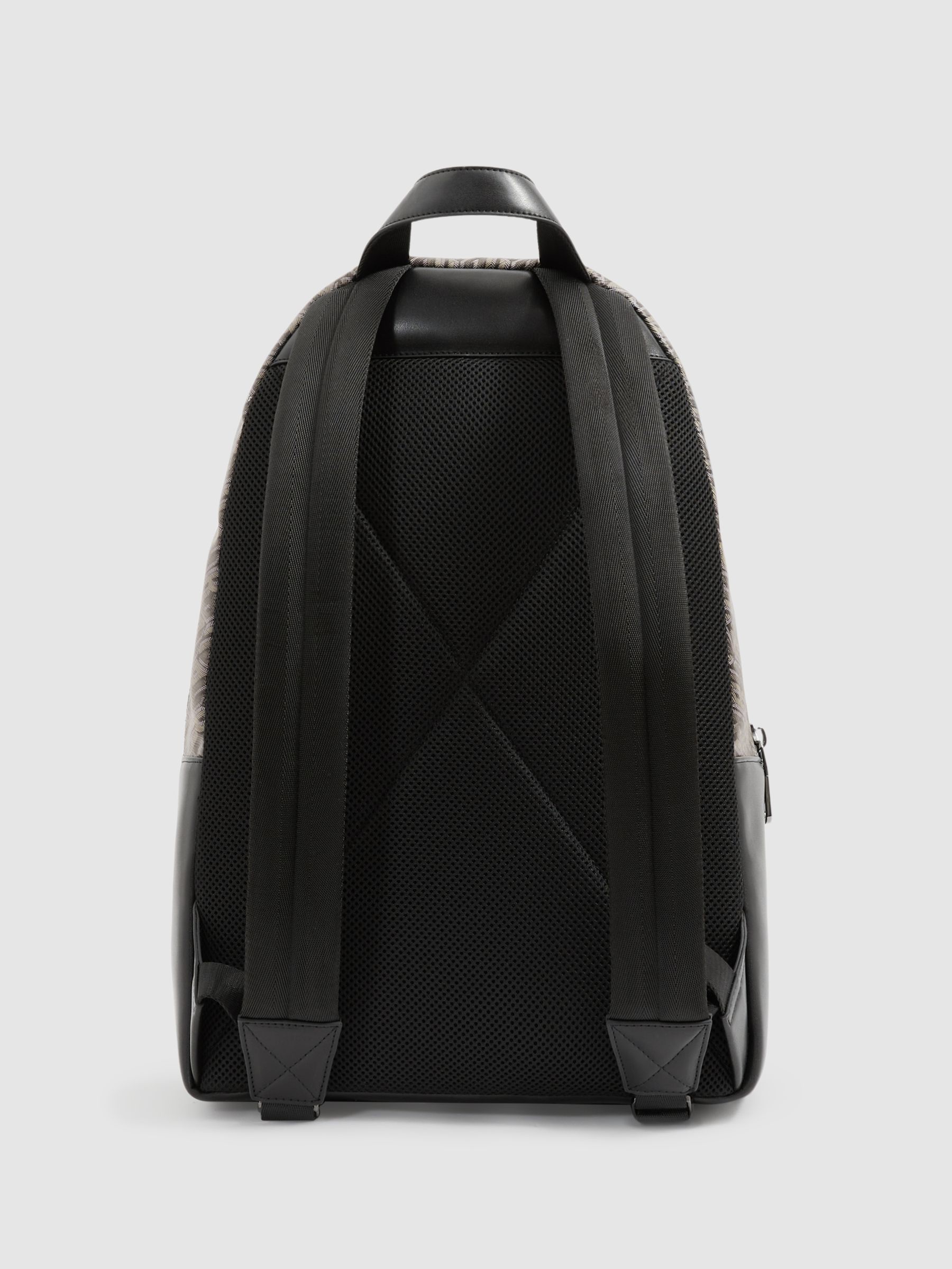 Monogram-Print Coated-Canvas Backpack in Grey Multi - Image 4 of 5