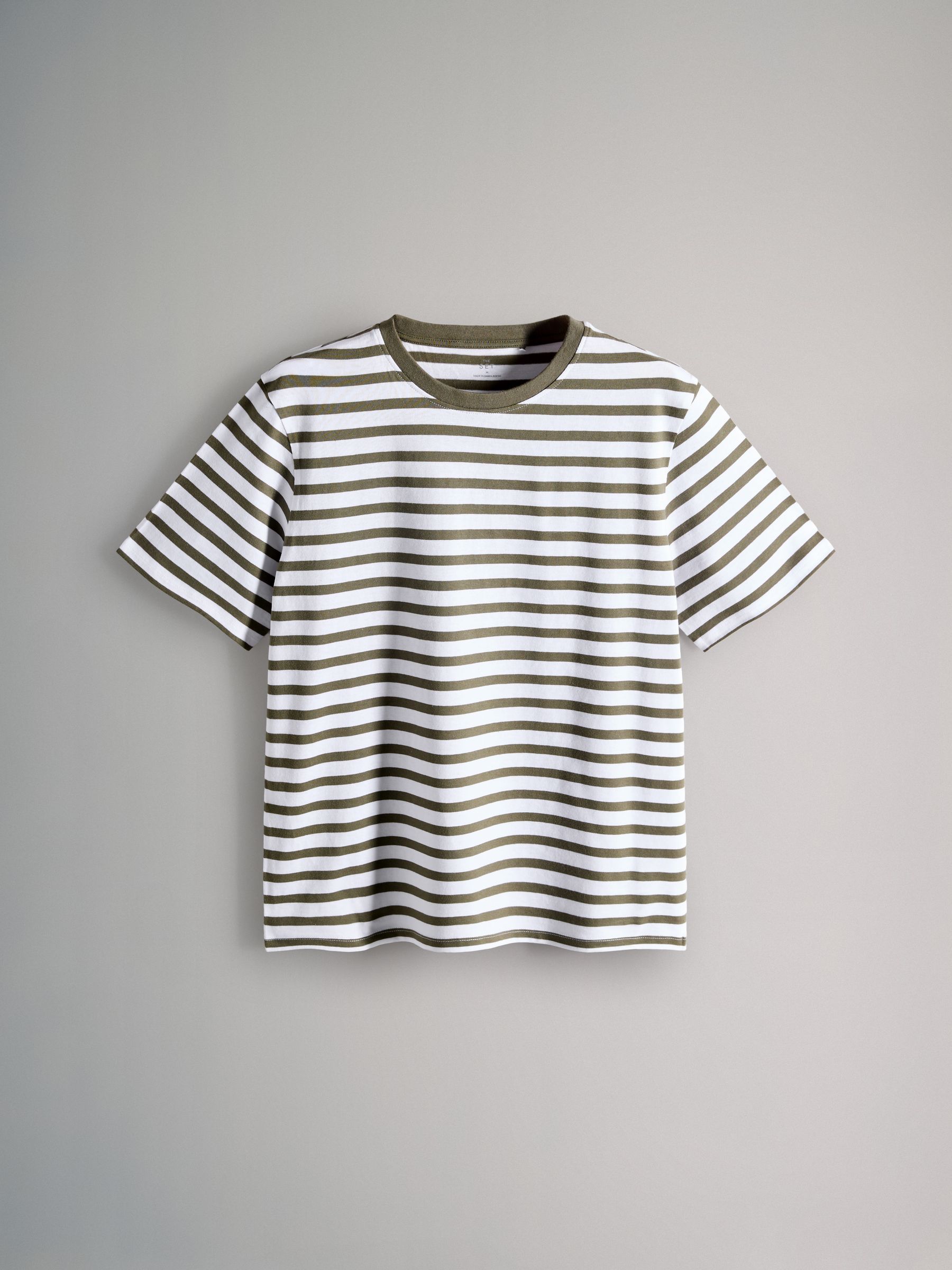Green/Grey Marl/White/Green Stripe - 4 Pack Short Sleeved Relaxed T-Shirts - Image 2 of 7