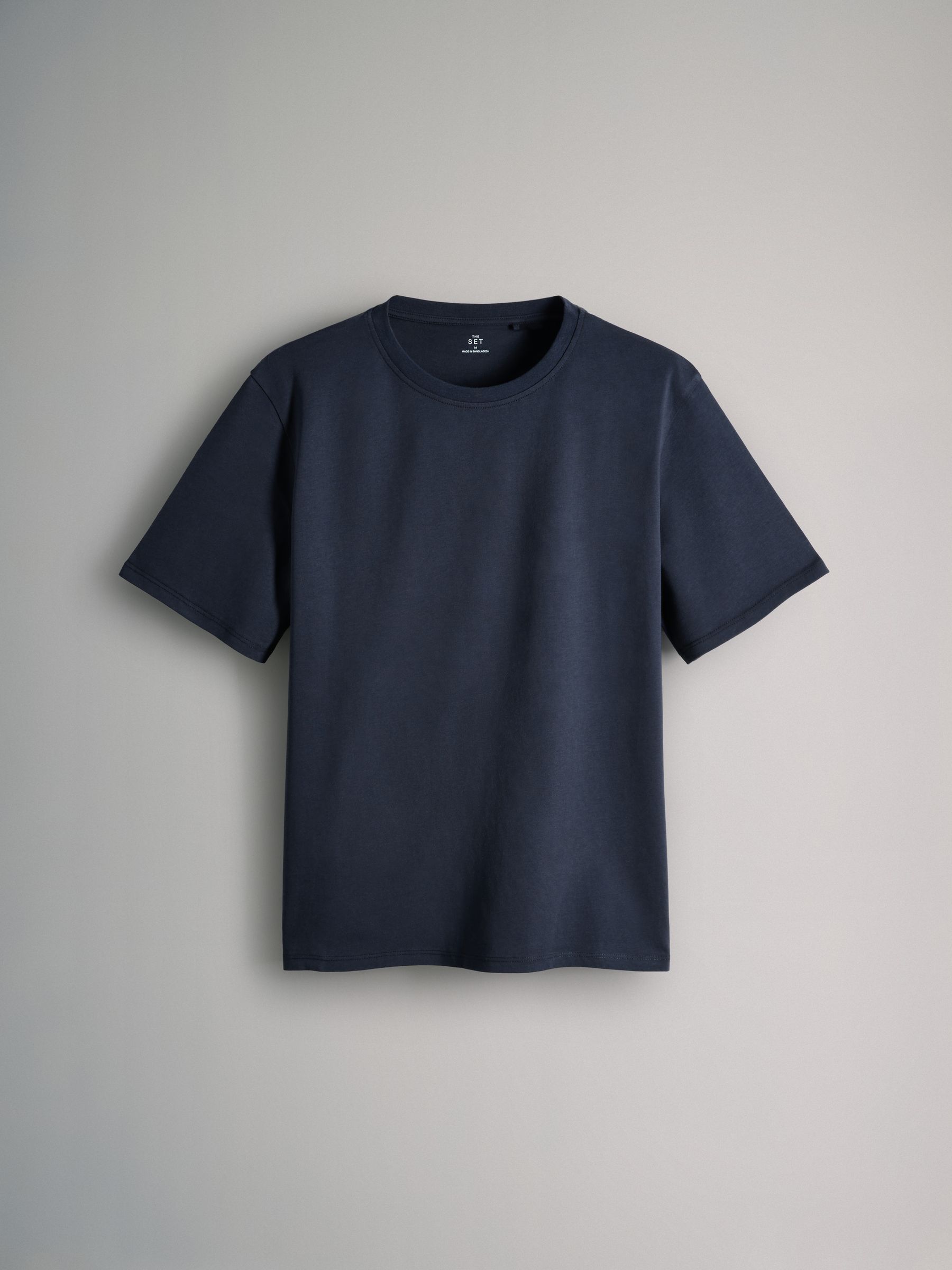 Navy/Cream/Peach - 3 Pack Relaxed Short Sleeved 100% Cotton T-Shirts - Image 4 of 6