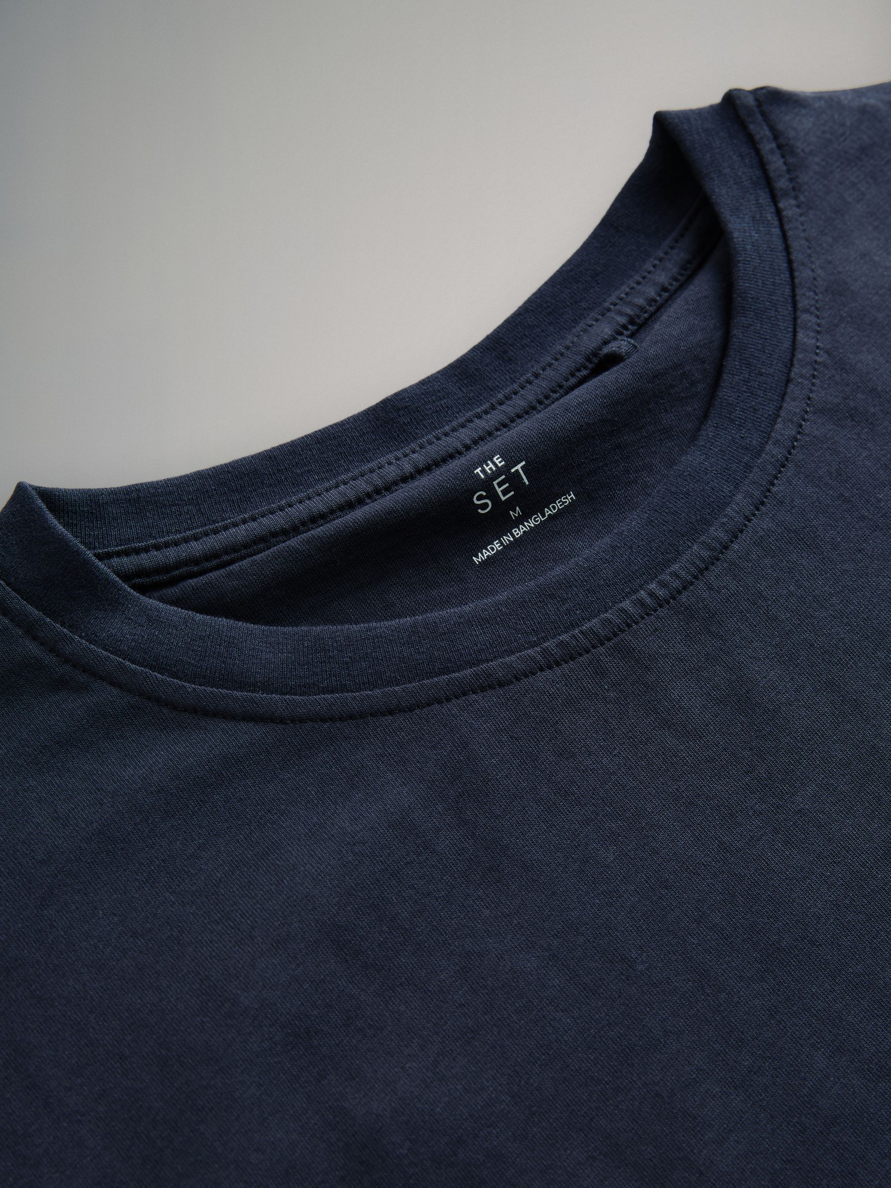 Navy/Cream/Peach - 3 Pack Relaxed Short Sleeved 100% Cotton T-Shirts - Image 5 of 6