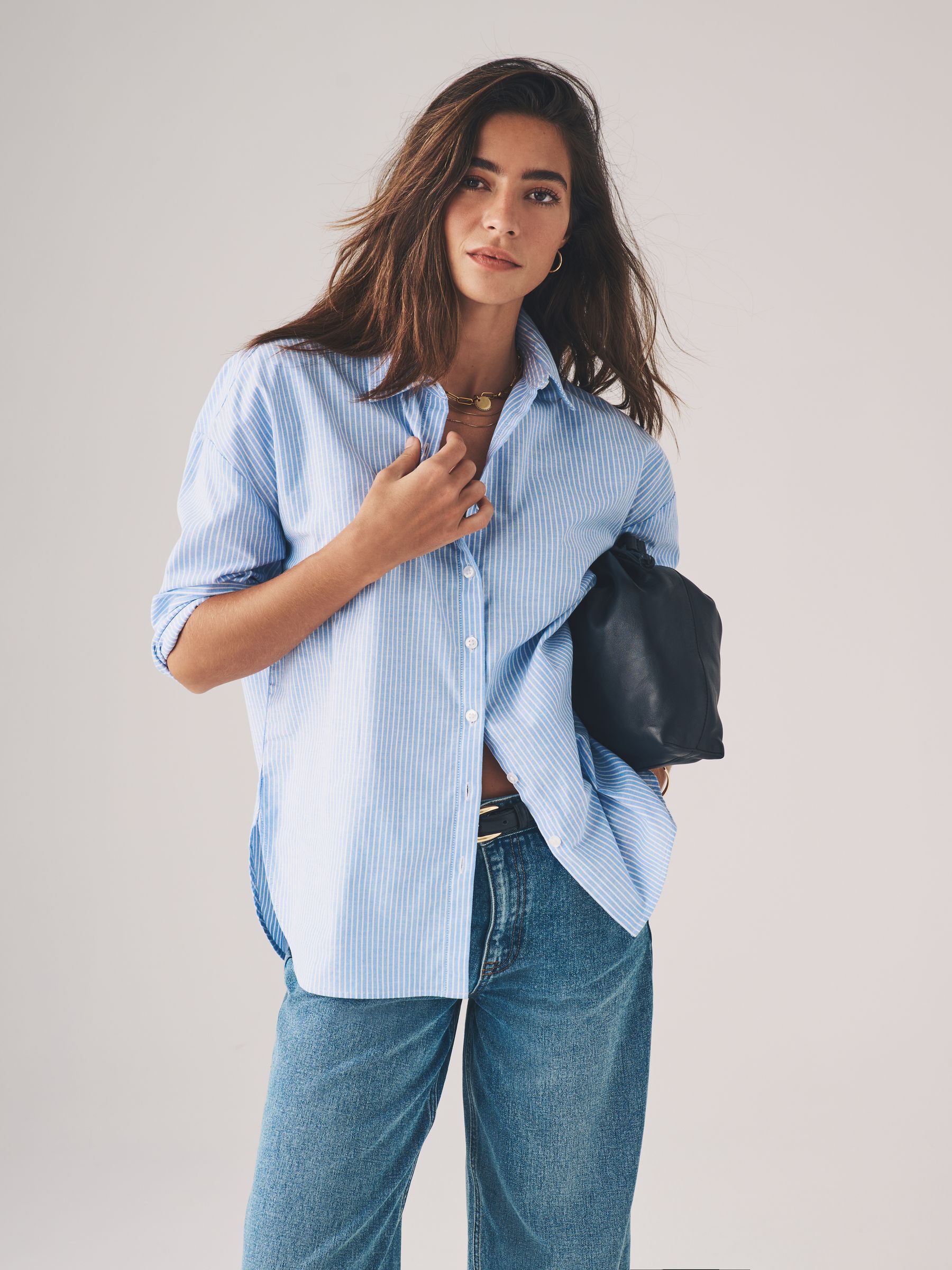 Blue White Stripe/White - 2 Pack Oxford Shirt - Image 5 of 10