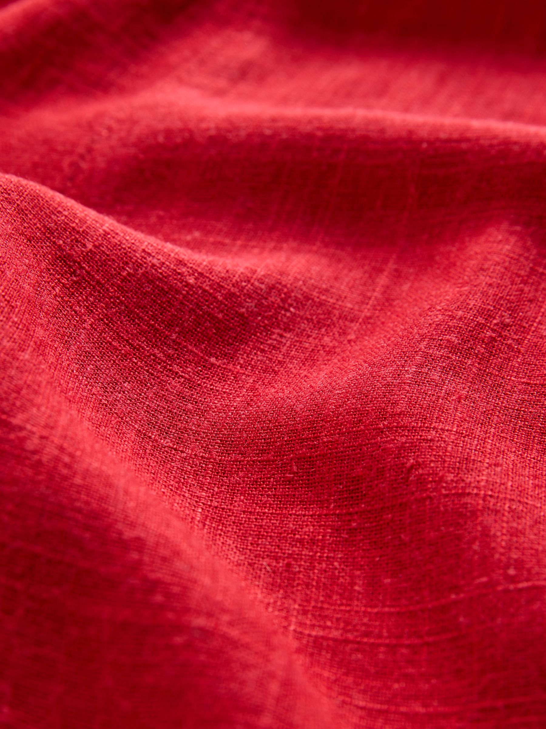 Neutral/Red Pull On Shorts With Linen - Image 5 of 5