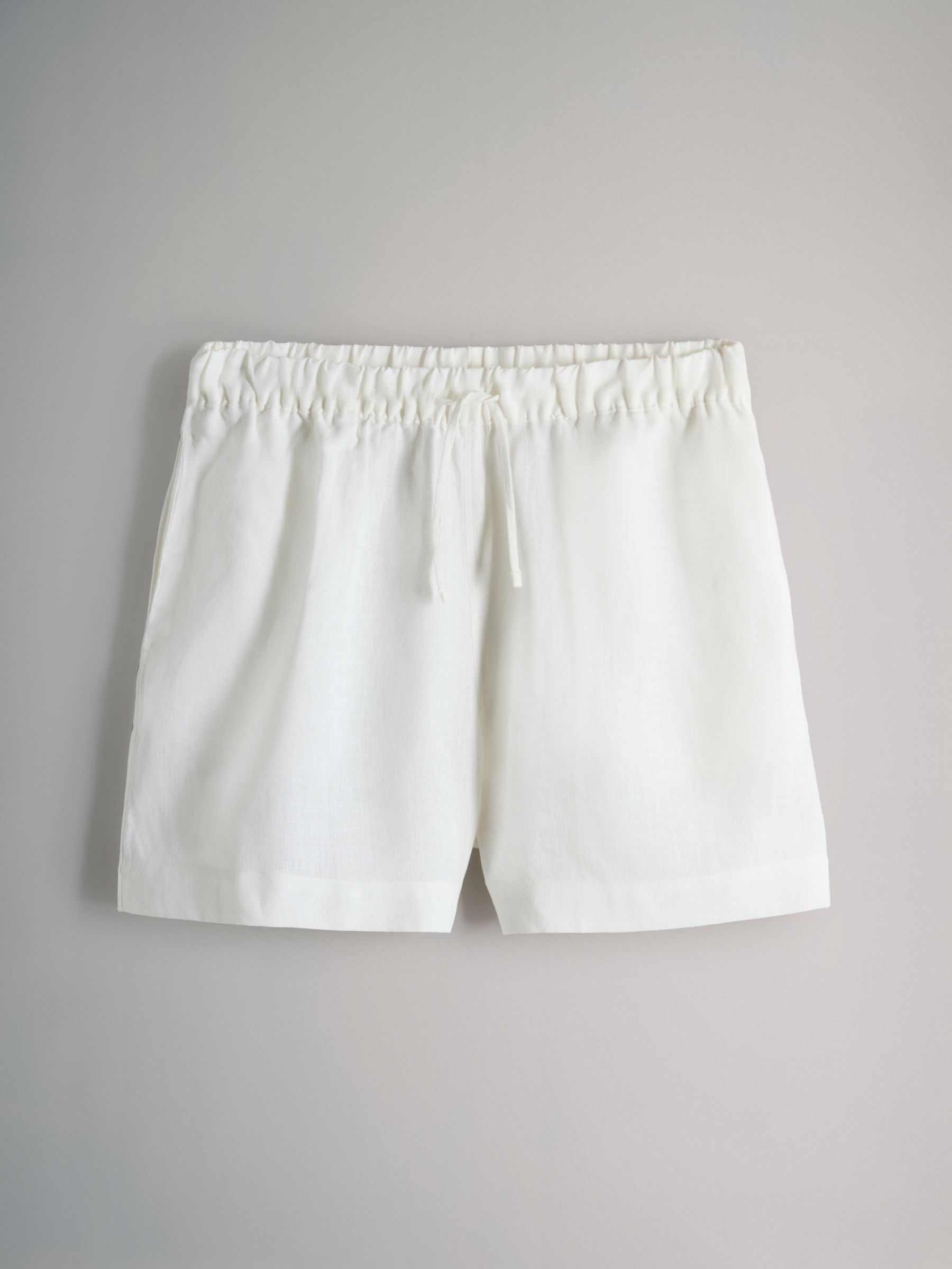 Black/White 2 Pack Linen Blend Shorts - Image 3 of 5