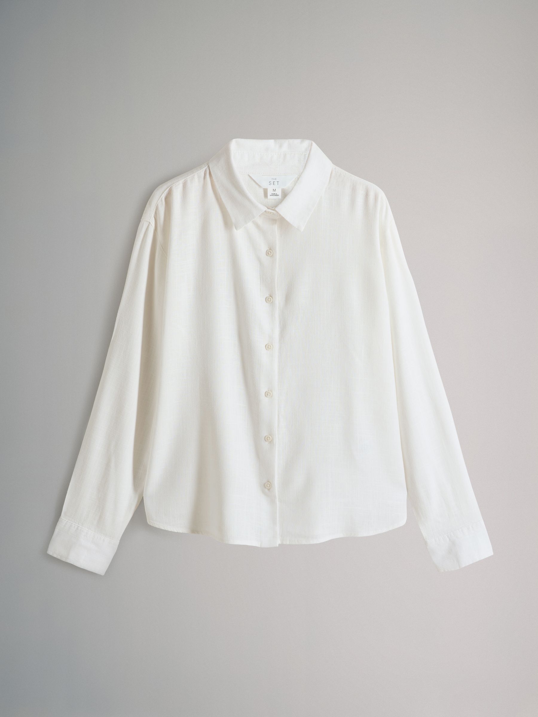 Red/White 2 Pack Button Through Shirts with Linen - Image 2 of 5