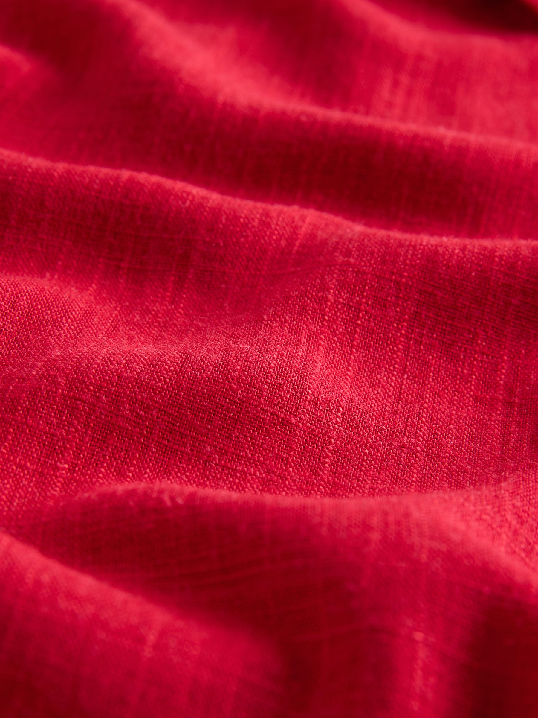 Red/White 2 Pack Button Through Shirts with Linen - Image 4 of 5