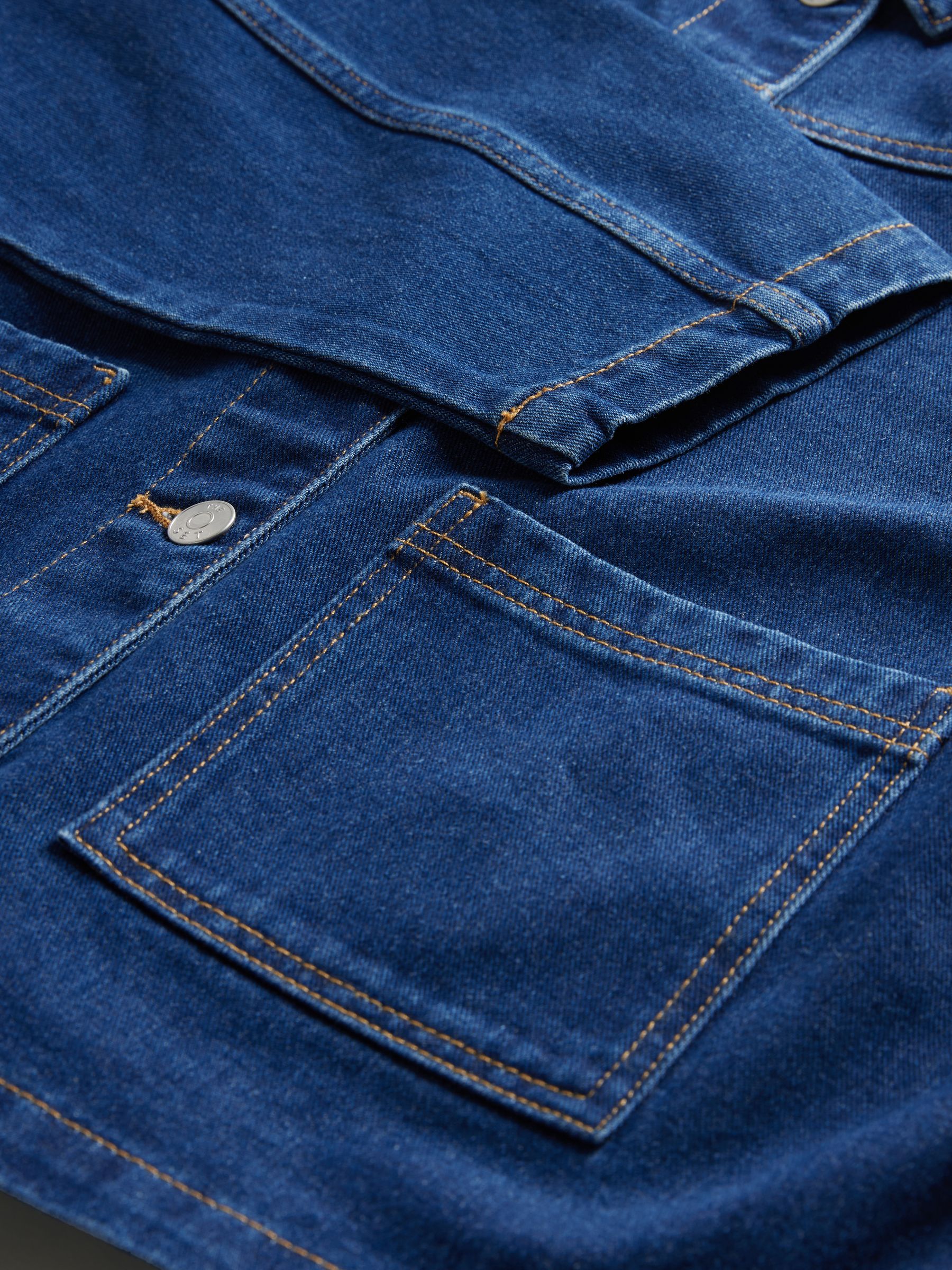 Ecru/Mid Blue 2 Pack Denim Shackets - Image 6 of 6