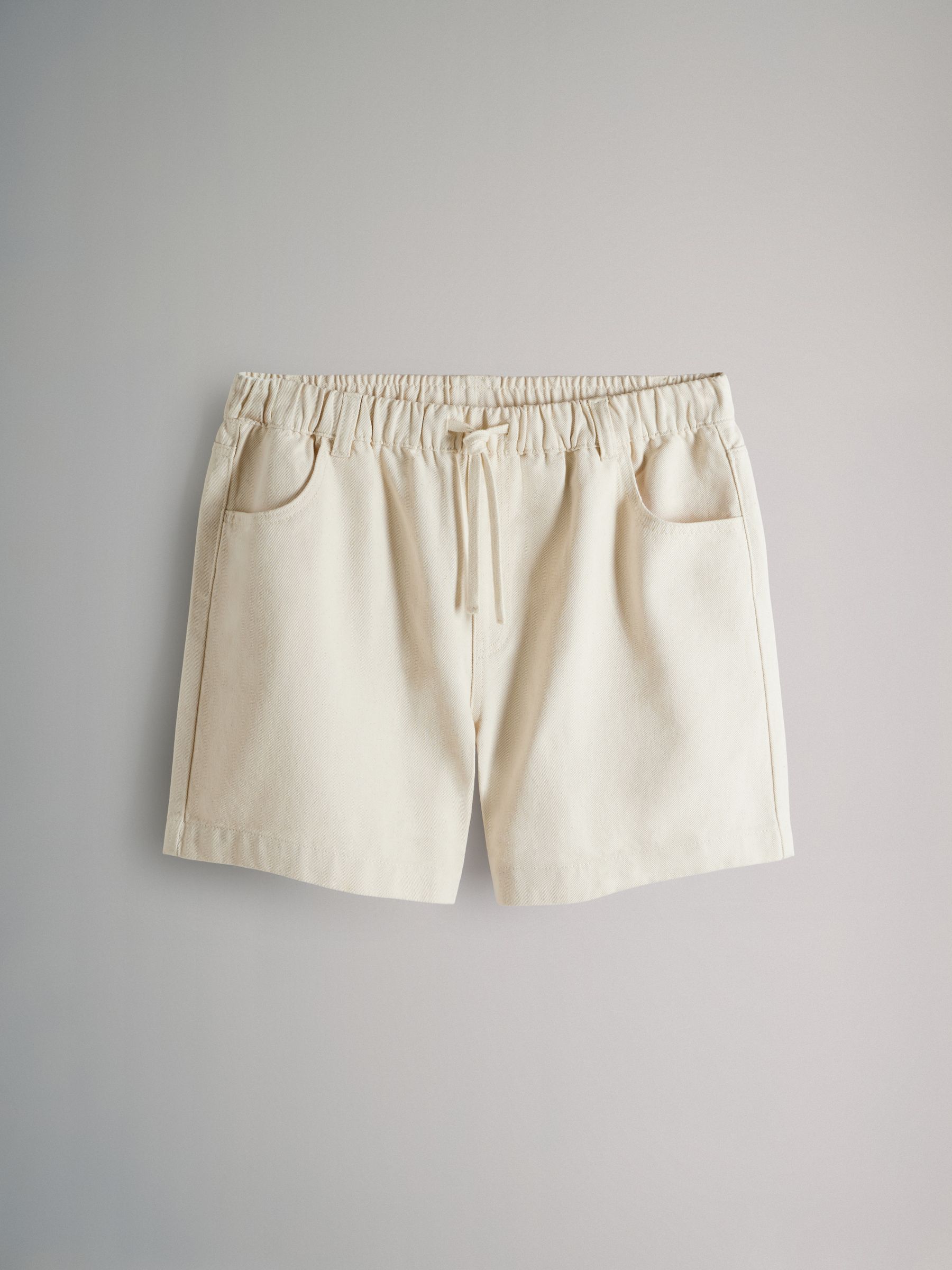 Ecru/Washed Grey 2 Pack Pull On Loose Denim Shorts - Image 10 of 11