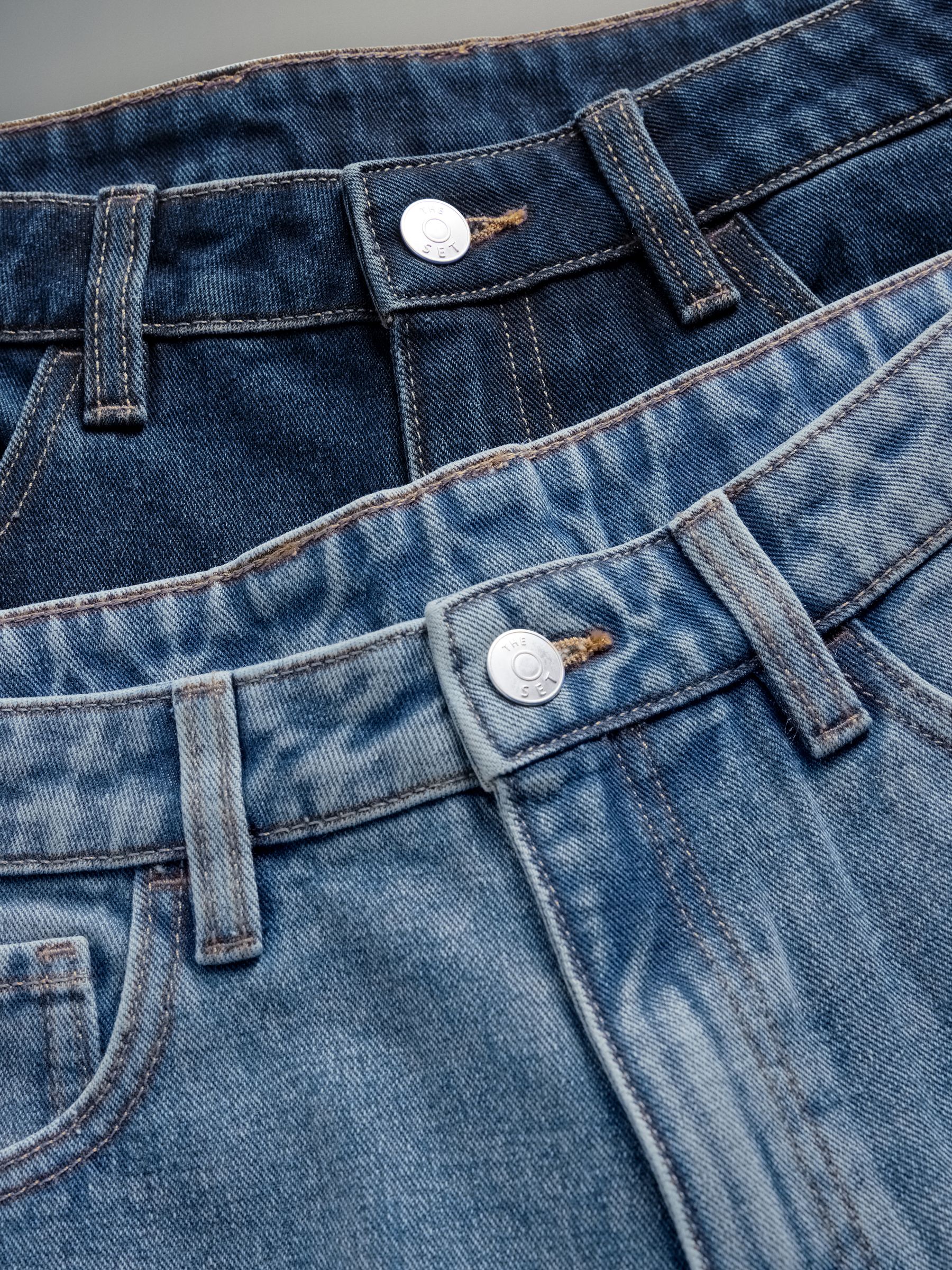 2 Pack Wide Leg Turn Up Hem Jeans - Image 10 of 11