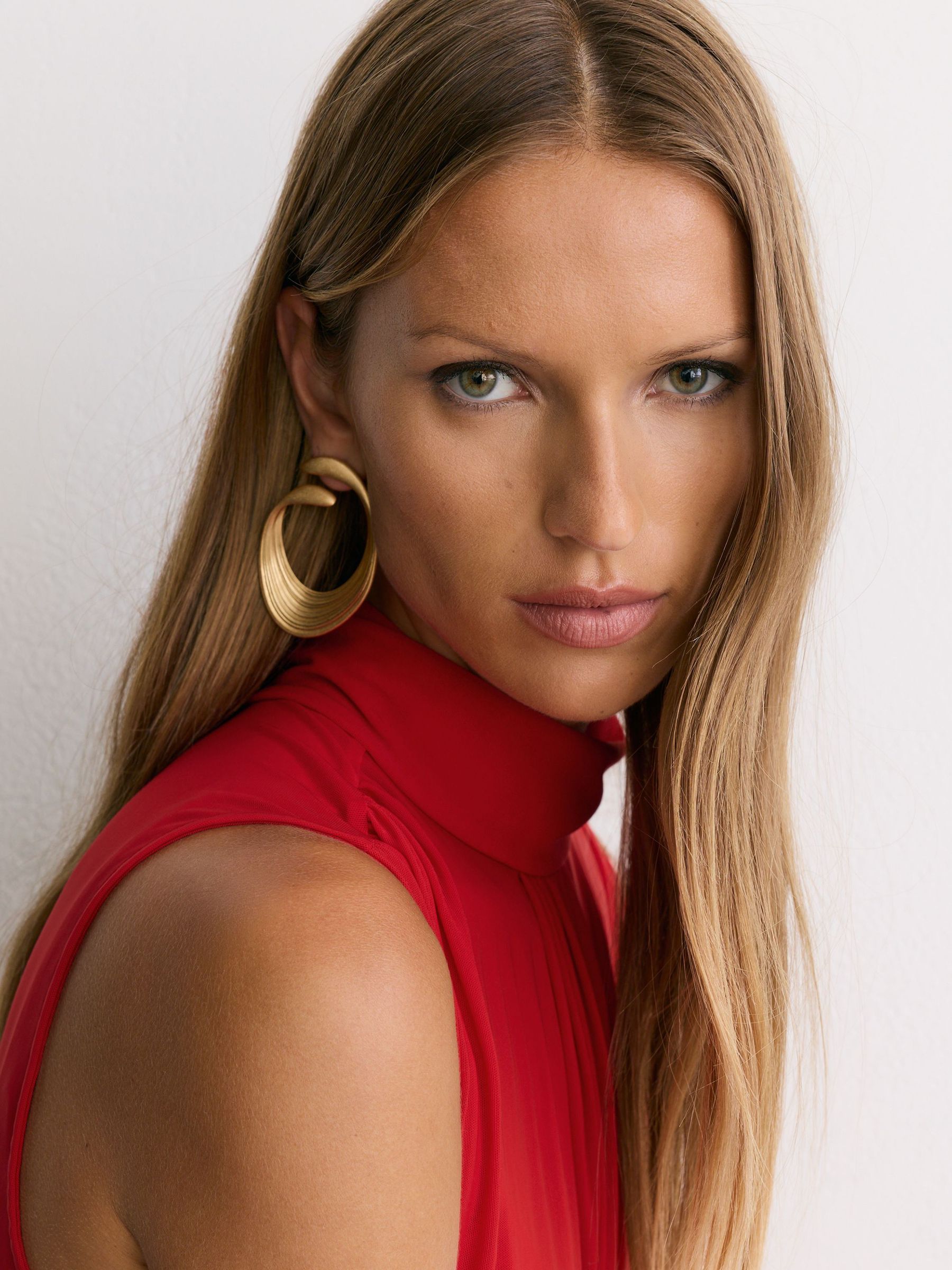 Sheer Ruched Sleeveless Maxi Dress in Red - Image 5 of 7
