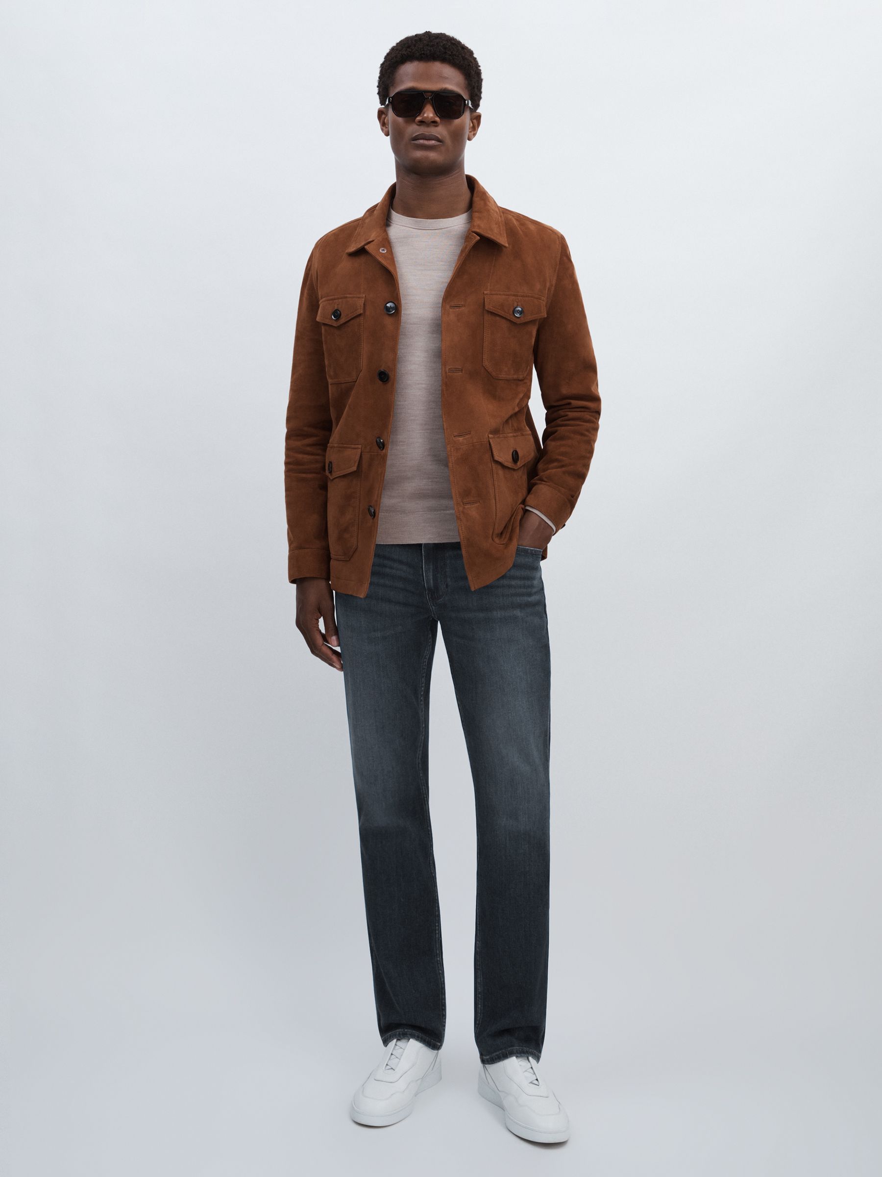 Paige Straight-Leg Jeans in Levine - Image 1 of 6