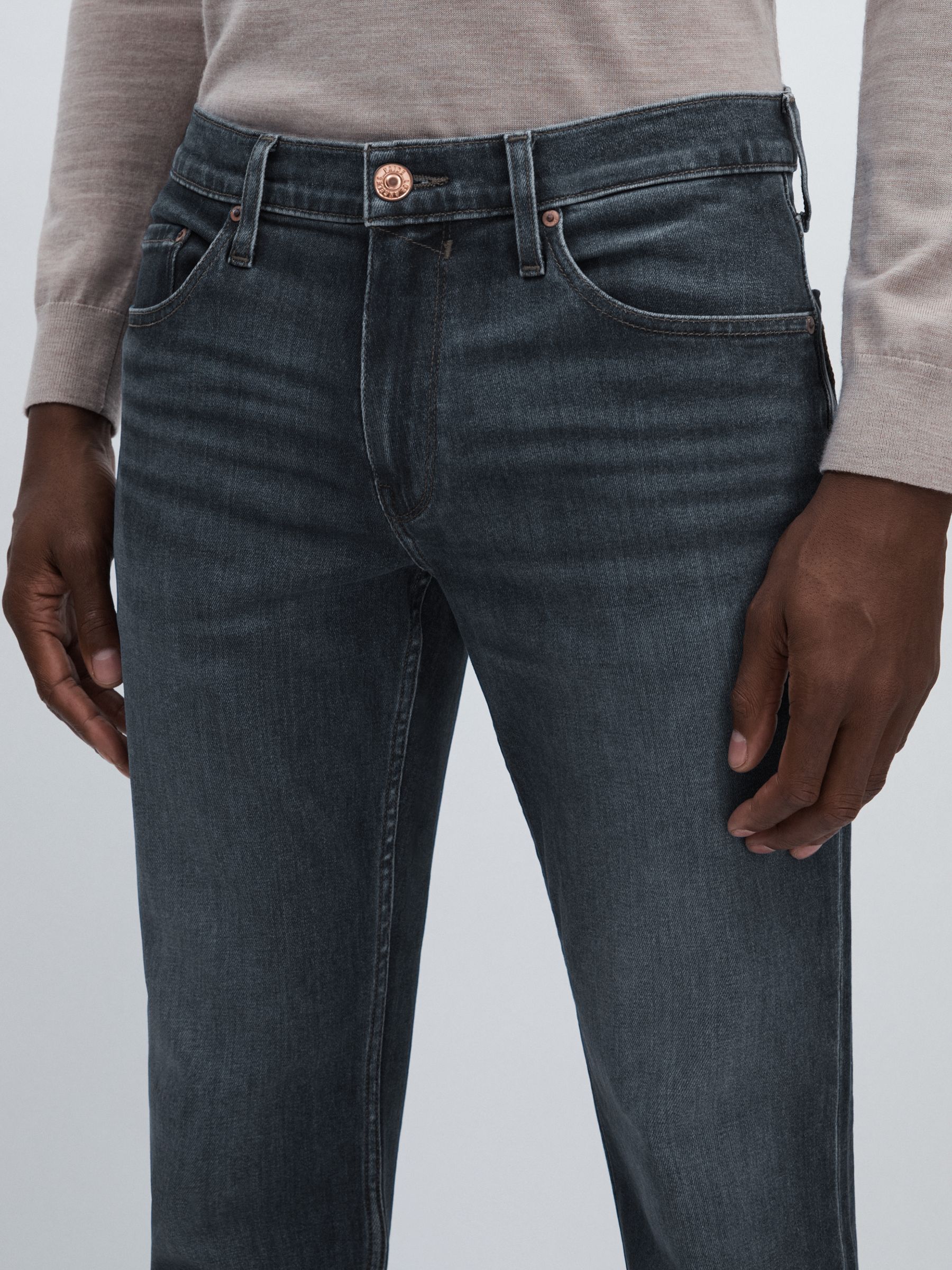 Paige Straight-Leg Jeans in Levine - Image 4 of 6