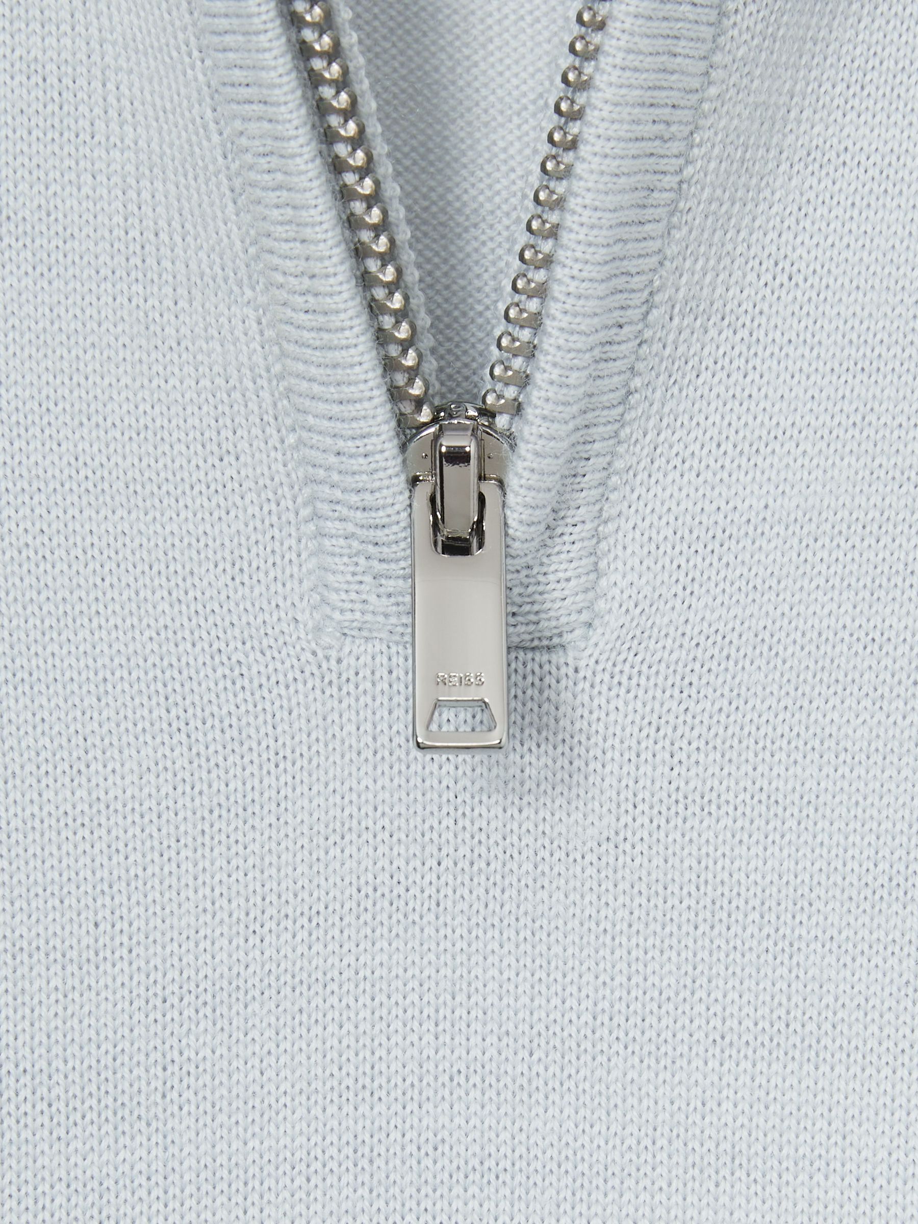 3-9 yrs Merino Wool Half-Zip Funnel Neck Jumper in Iced Blue - Image 4 of 4