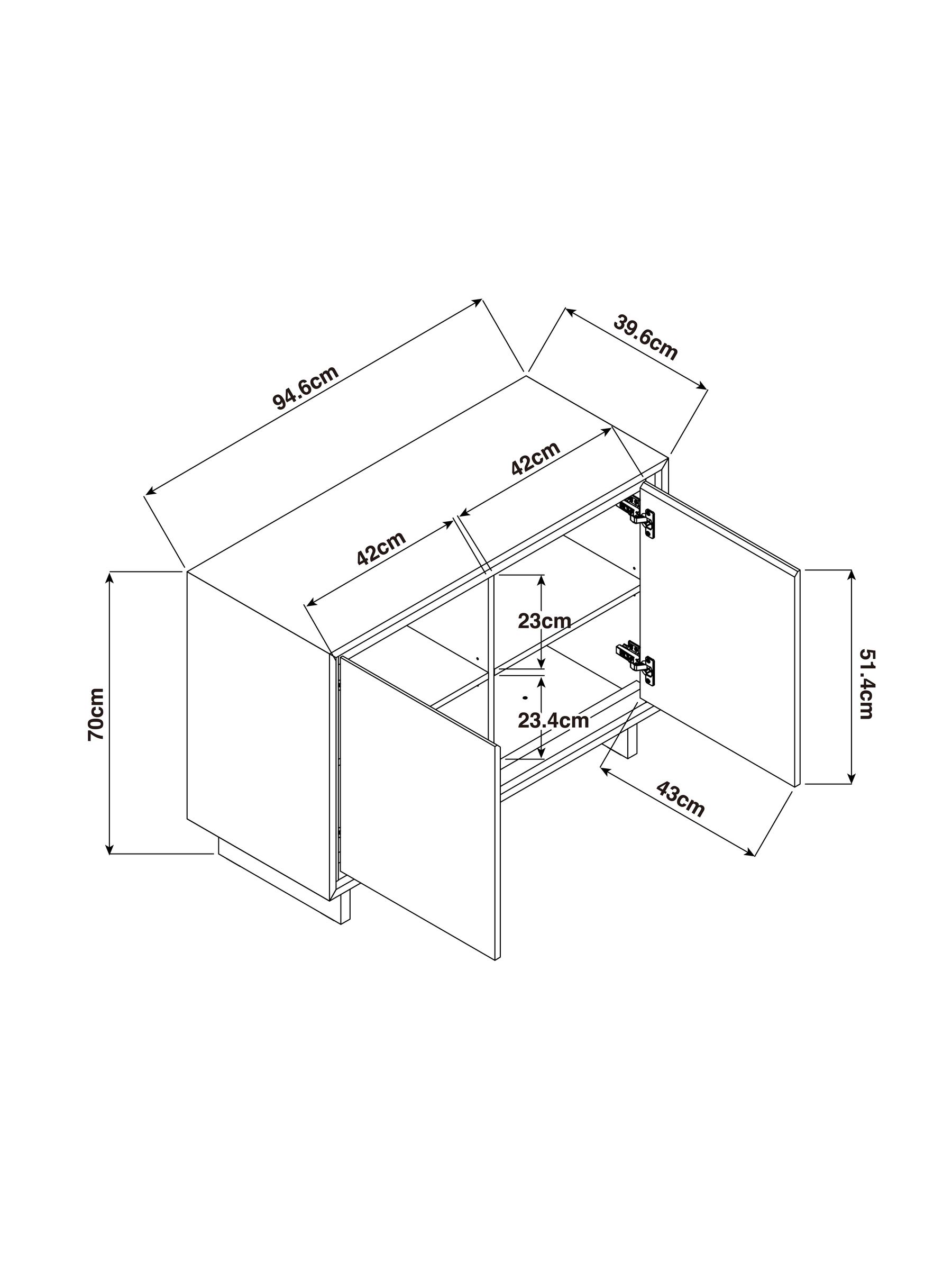 Kaci Small Sideboard in Oak Effect - Image 4 of 6