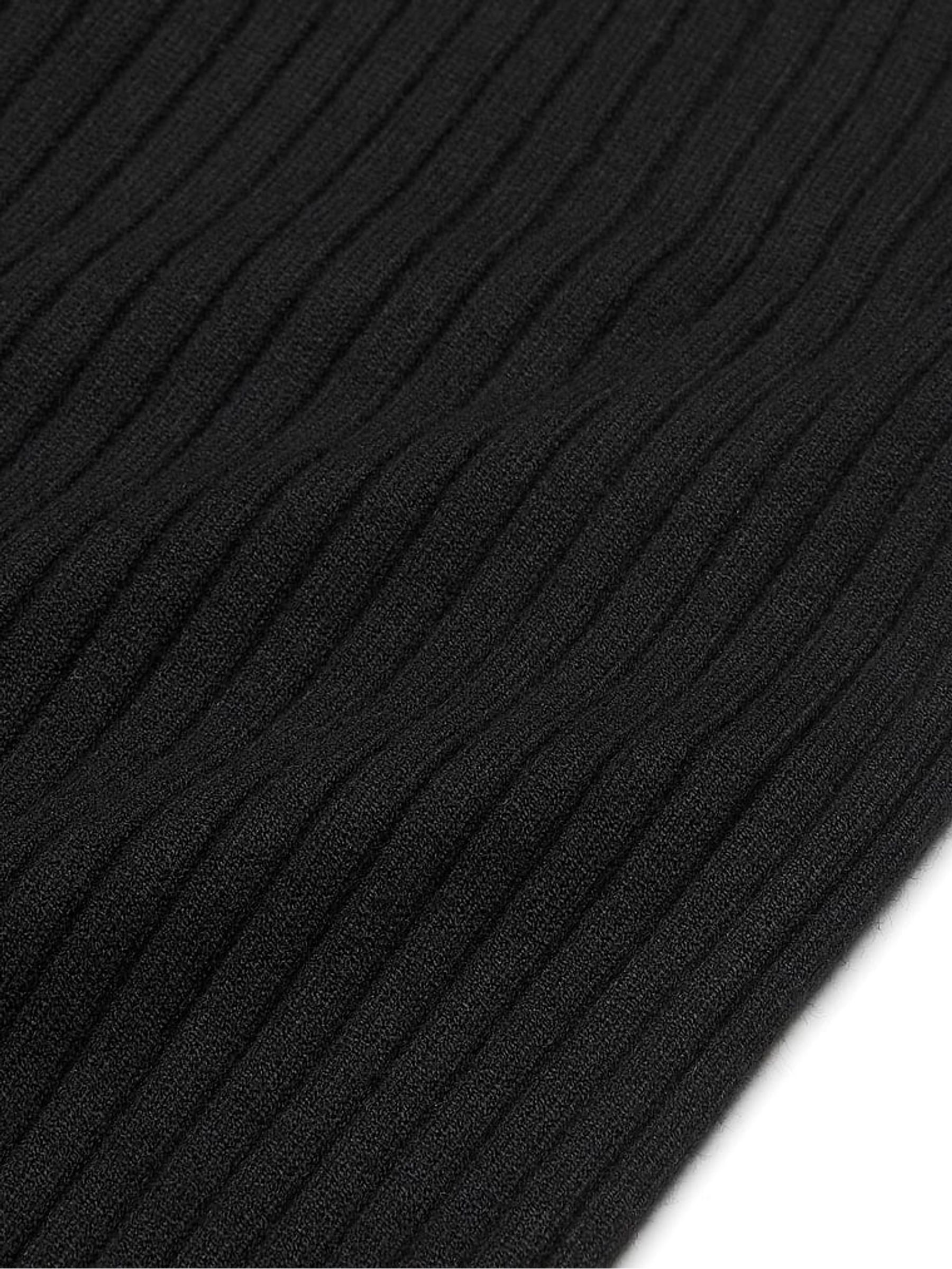 Black Ribbed Knit Lounge Bottoms - Image 2 of 2