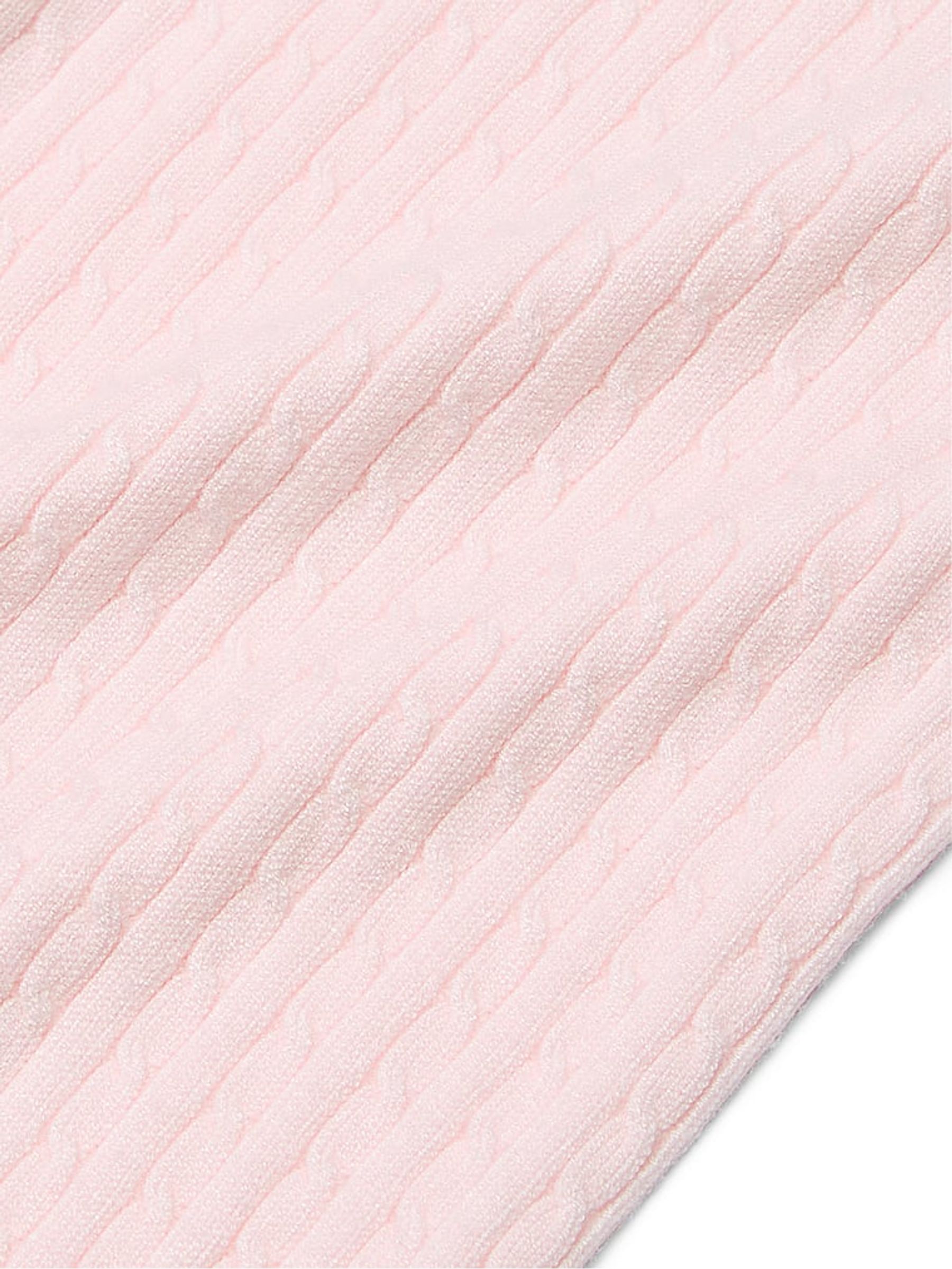 Heather Pink Petal Logo Cable Knit Flared Lounge Joggers - Image 4 of 5