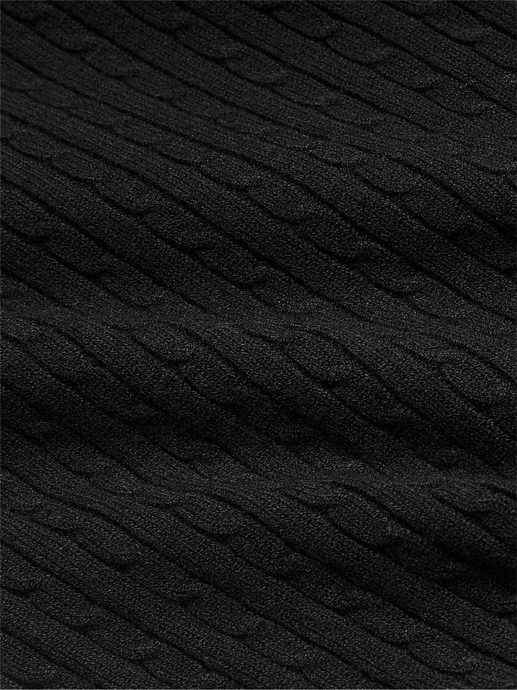 Black Logo Cable Knit Flared Lounge Joggers - Image 4 of 5
