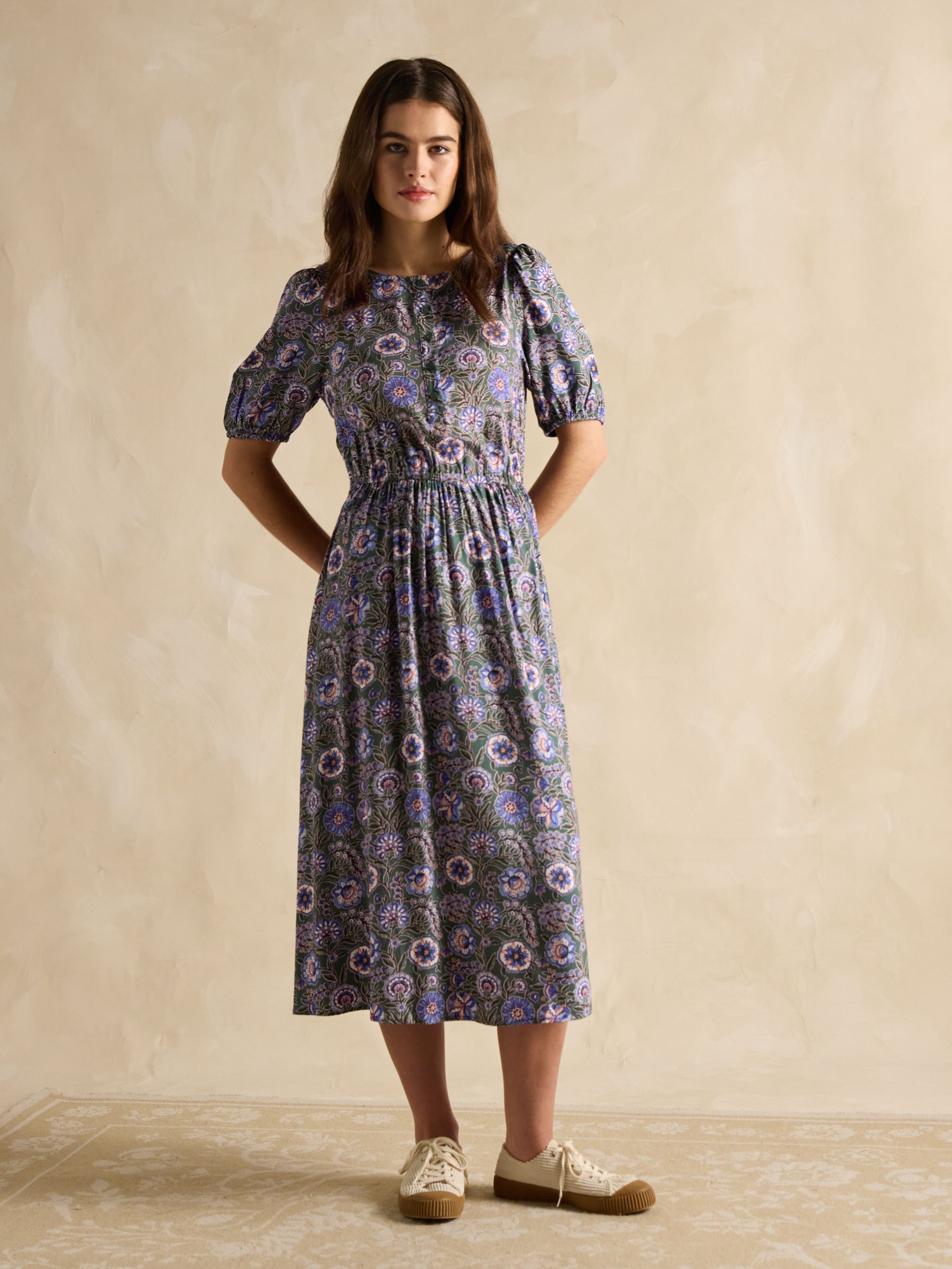 Adele Green Midi Dress - Image 1 of 6