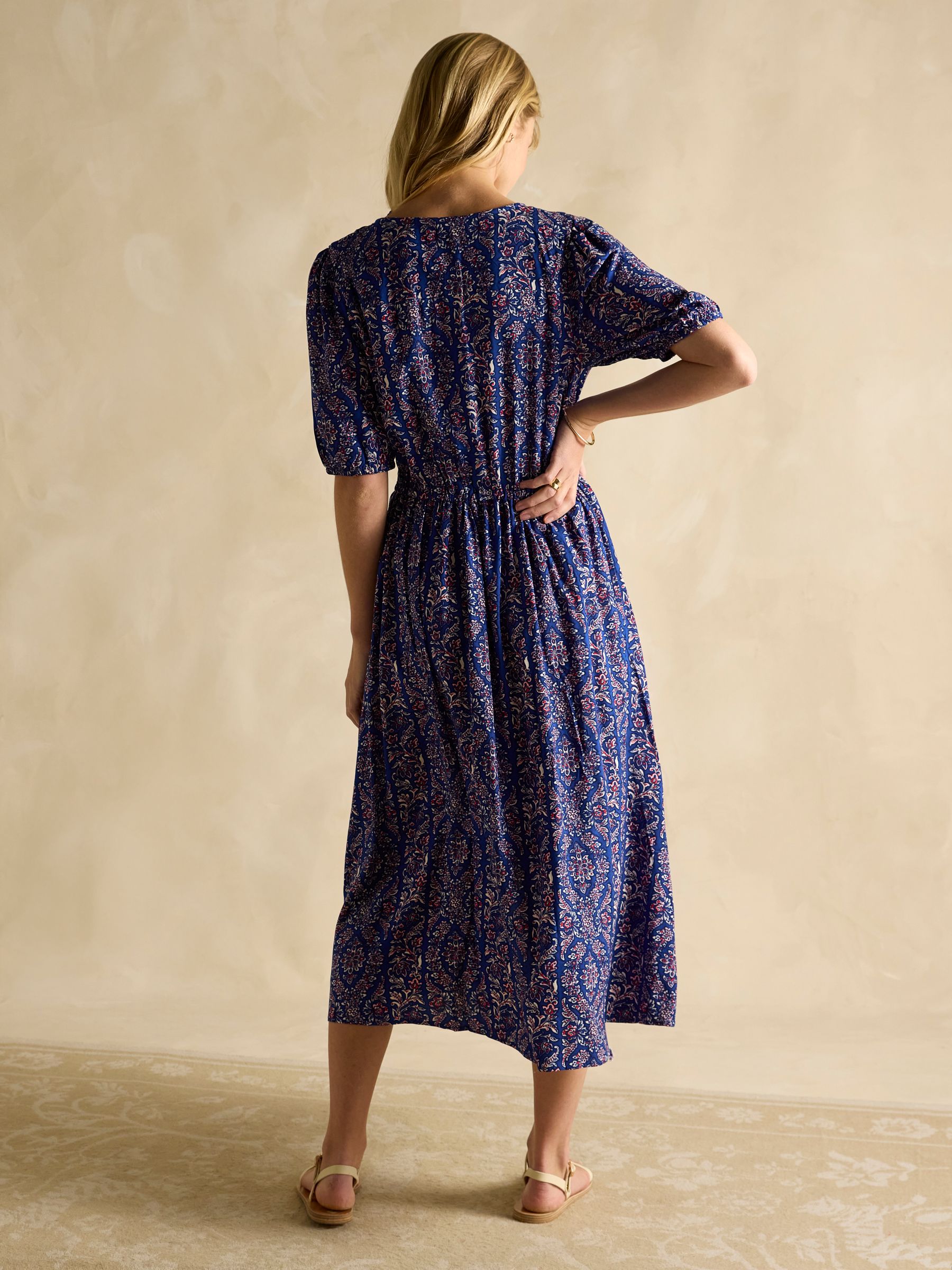 Adele Blue Midi Dress - Image 2 of 6