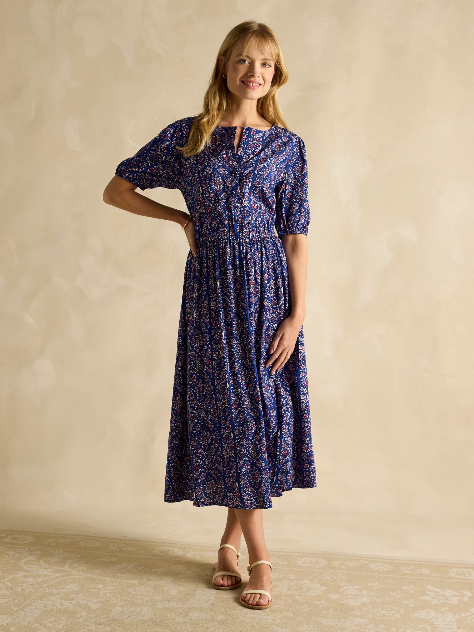 Adele Blue Midi Dress - Image 3 of 6