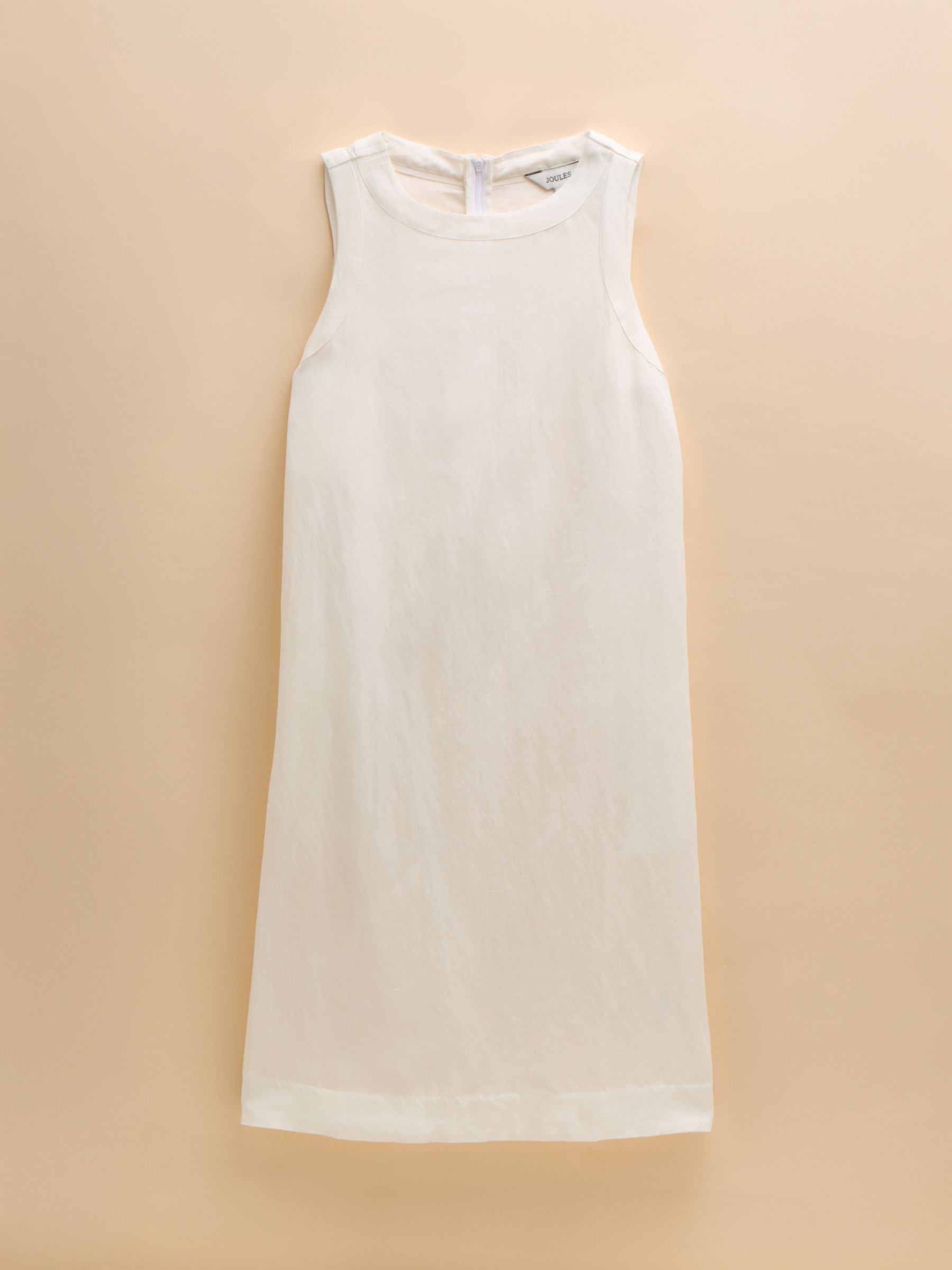 Delphine White Shift Dress With Linen - Image 7 of 7