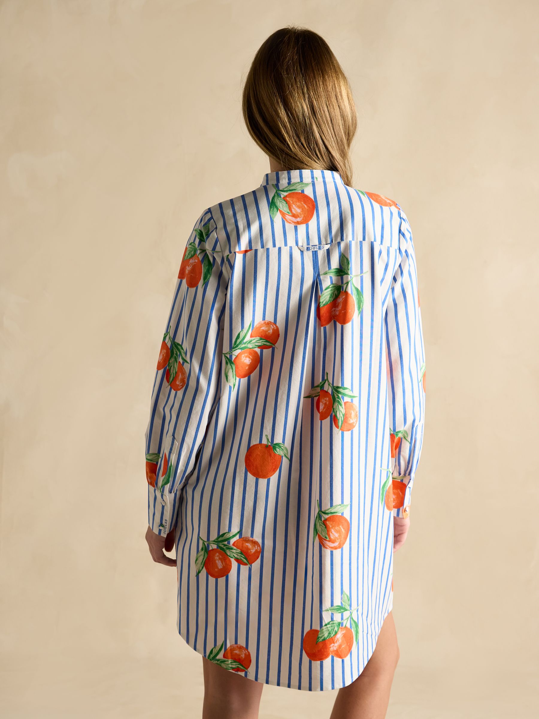 Phoebe Orange Print Cotton Shirt Dress - Image 2 of 7