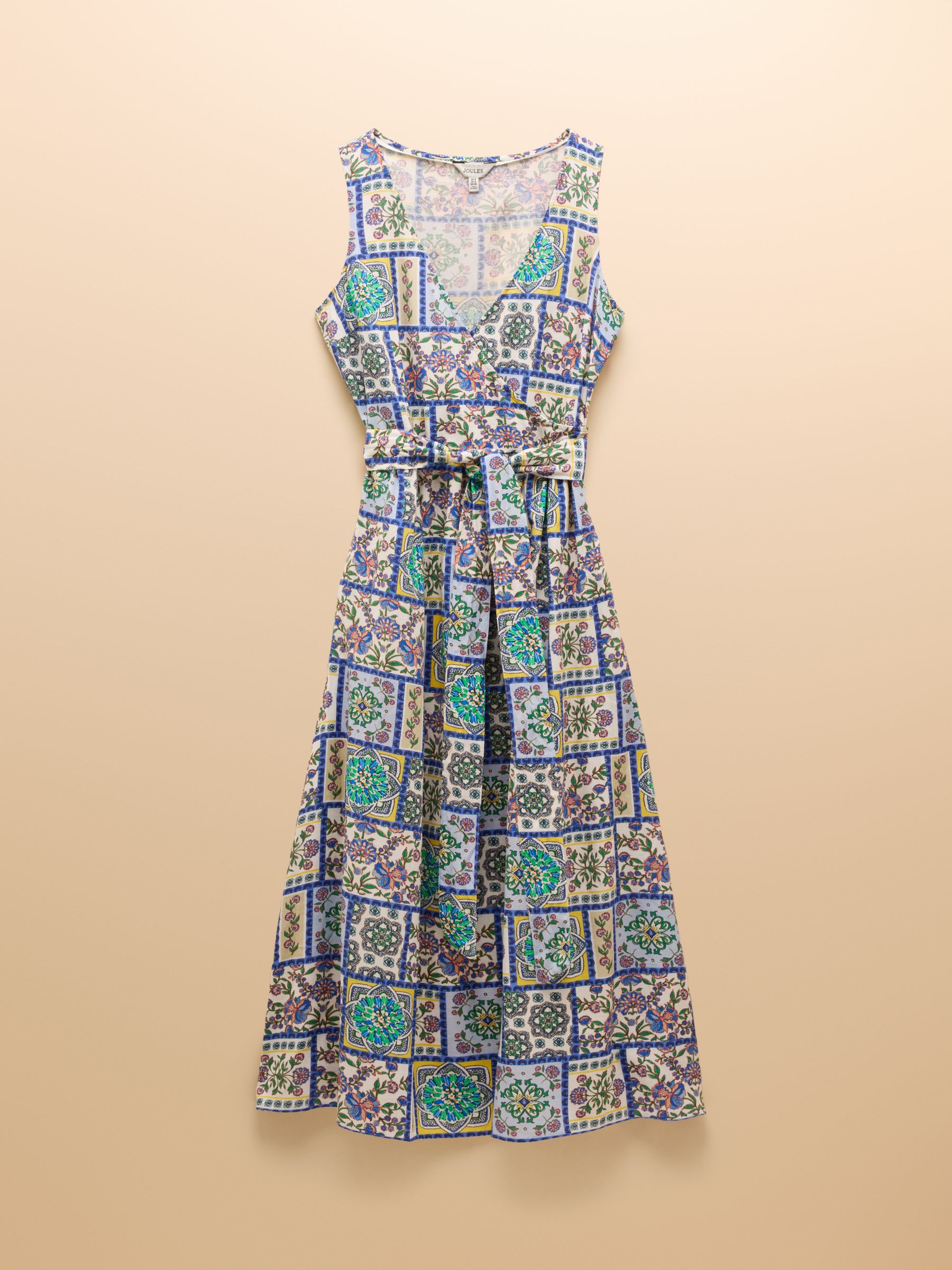Eliza Blue Wrap Midi Dress - Image 8 of 8