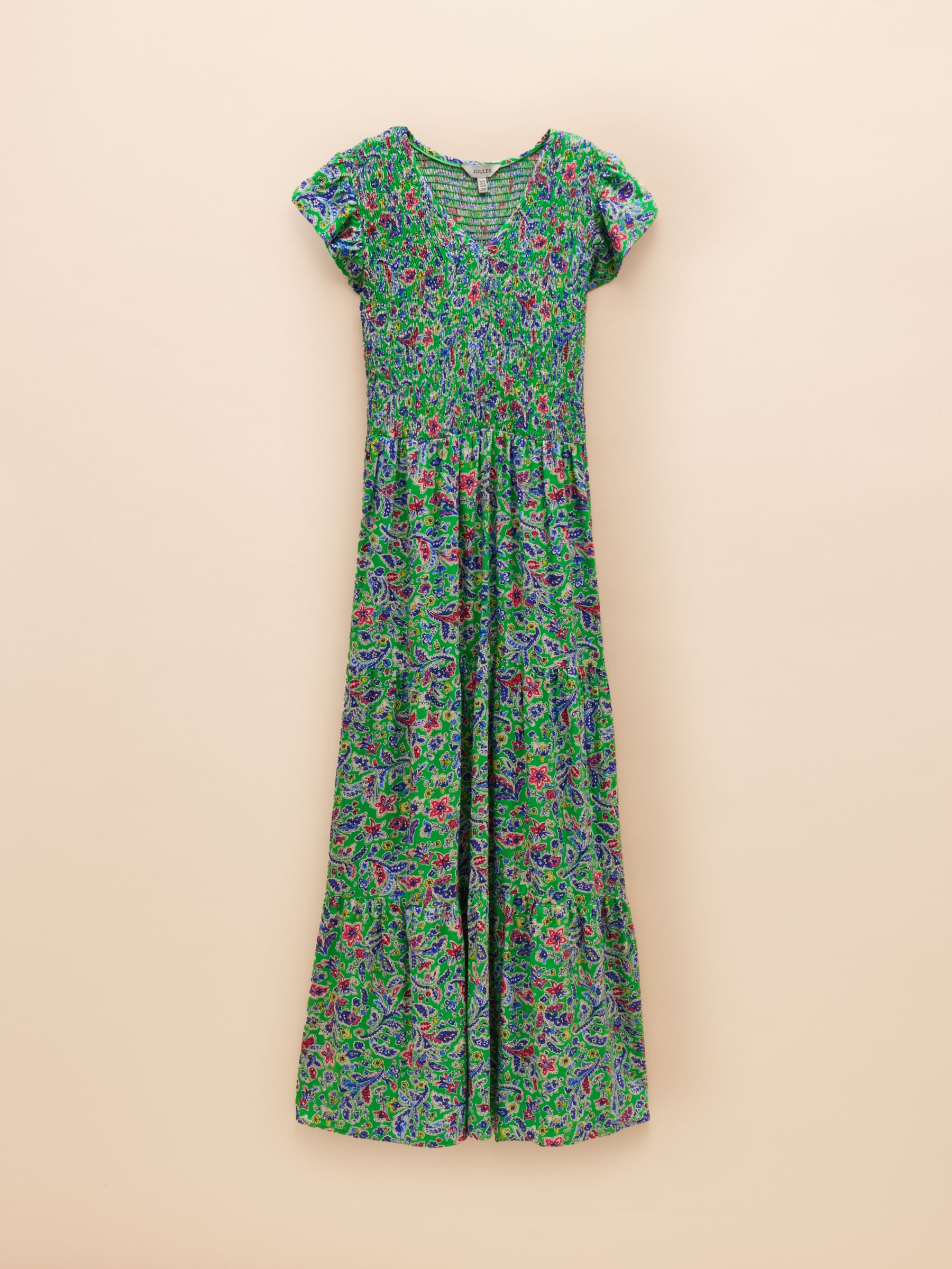 Esme Green Shirred Midi Dress - Image 6 of 6