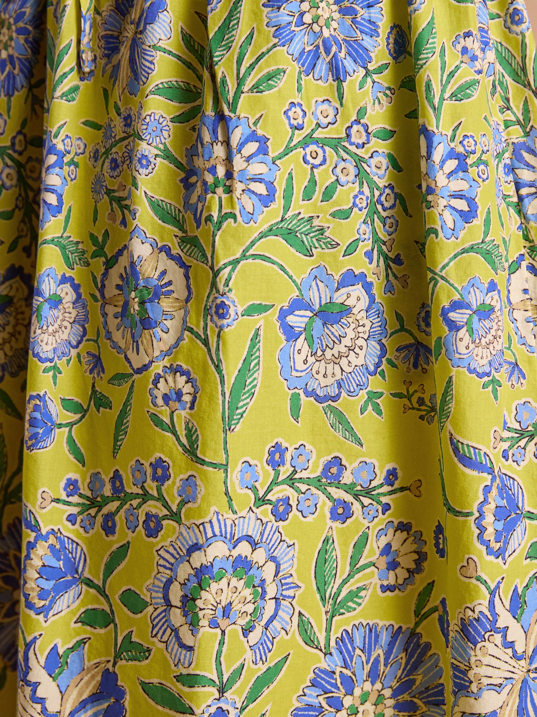 Anais Yellow Cotton Maxi Dress - Image 4 of 8